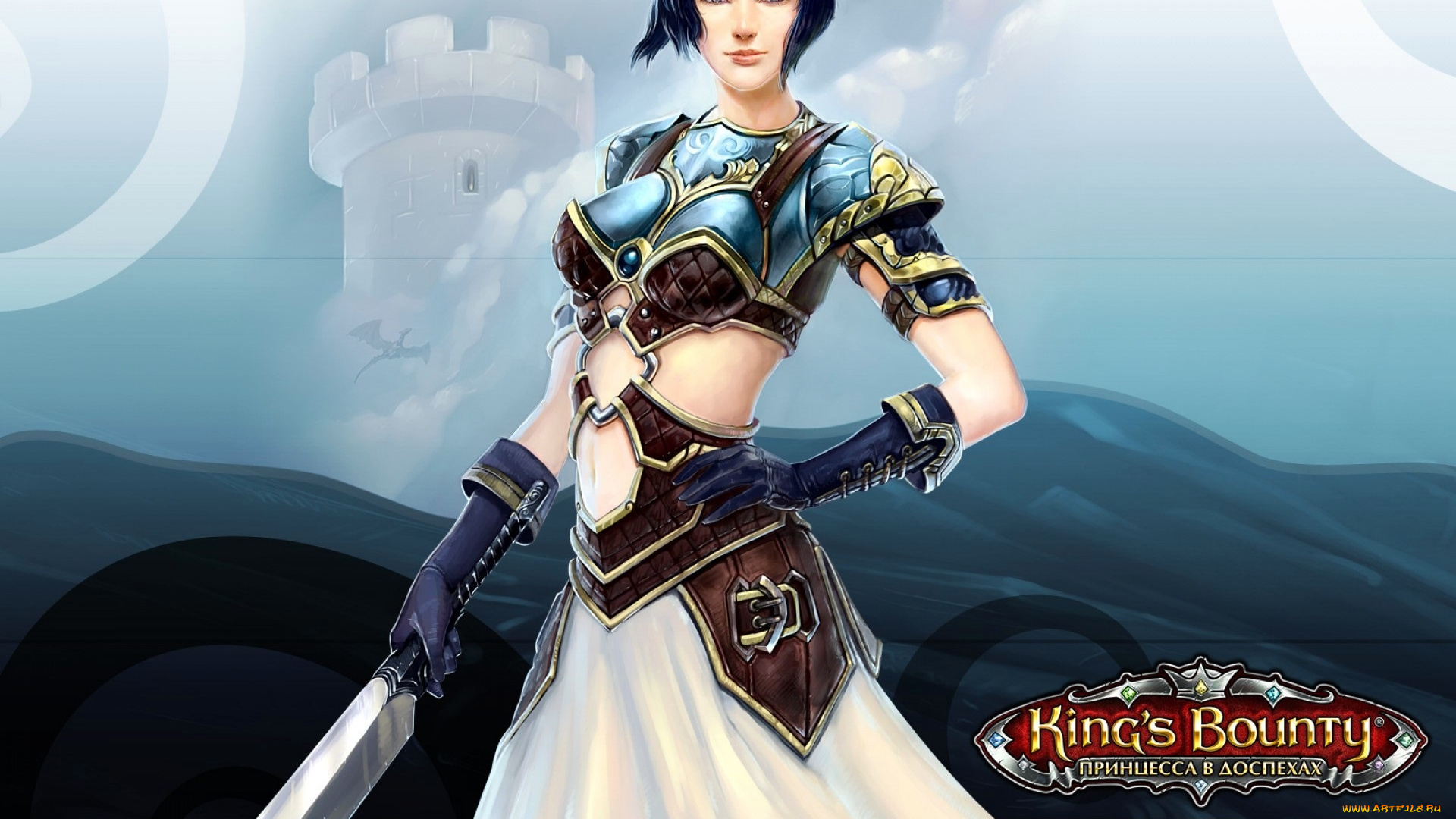 видео, игры, king`s, bounty, , armored, princess, девушка, меч