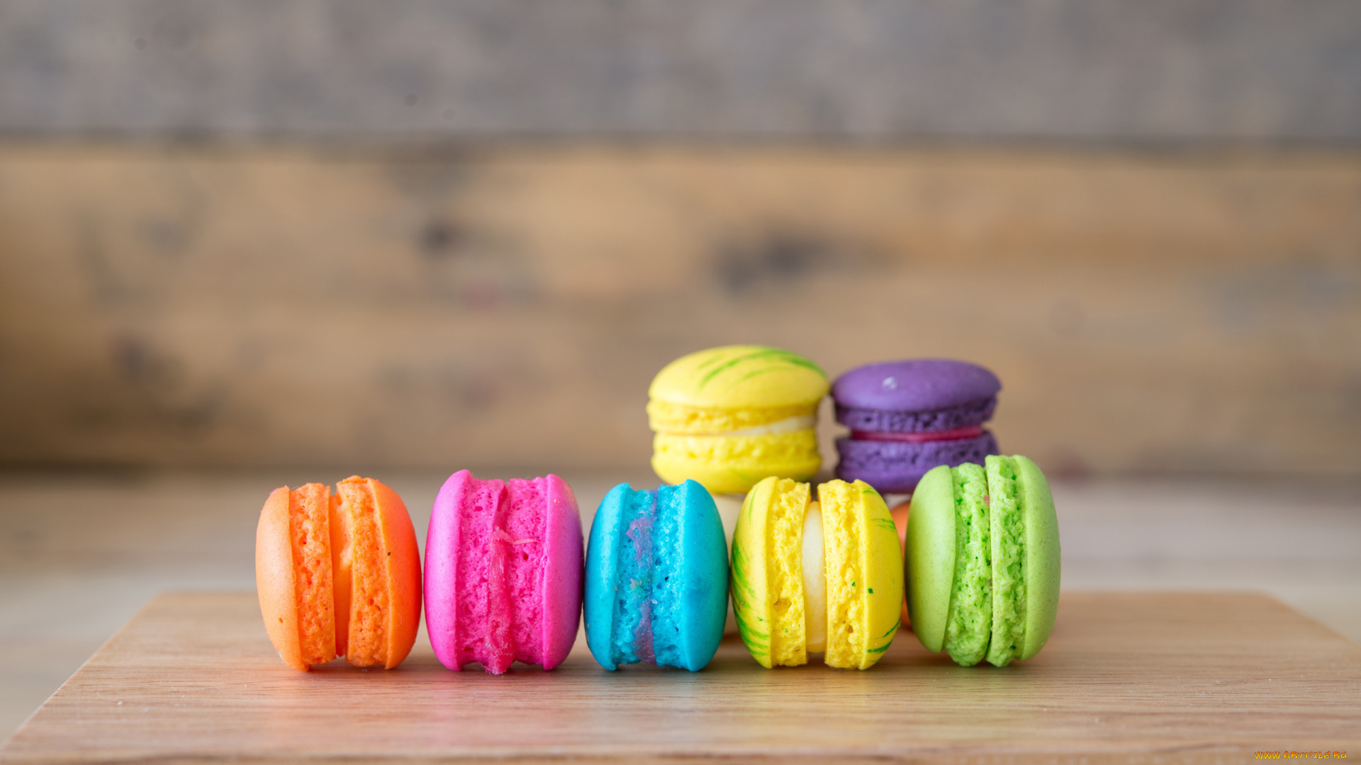 еда, макаруны, лакомство, ассорти