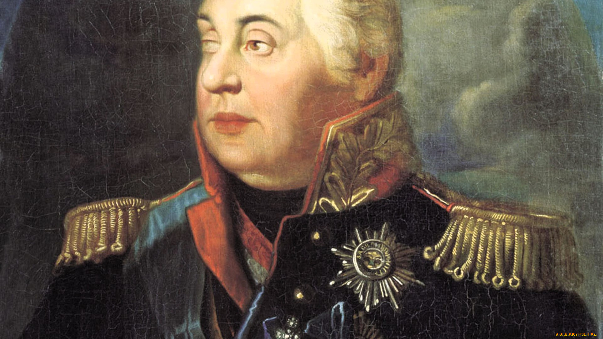 роман, волков, князь, кутузов-смоленский, рисованное, роман, волков, портрет, кутузов, полководец