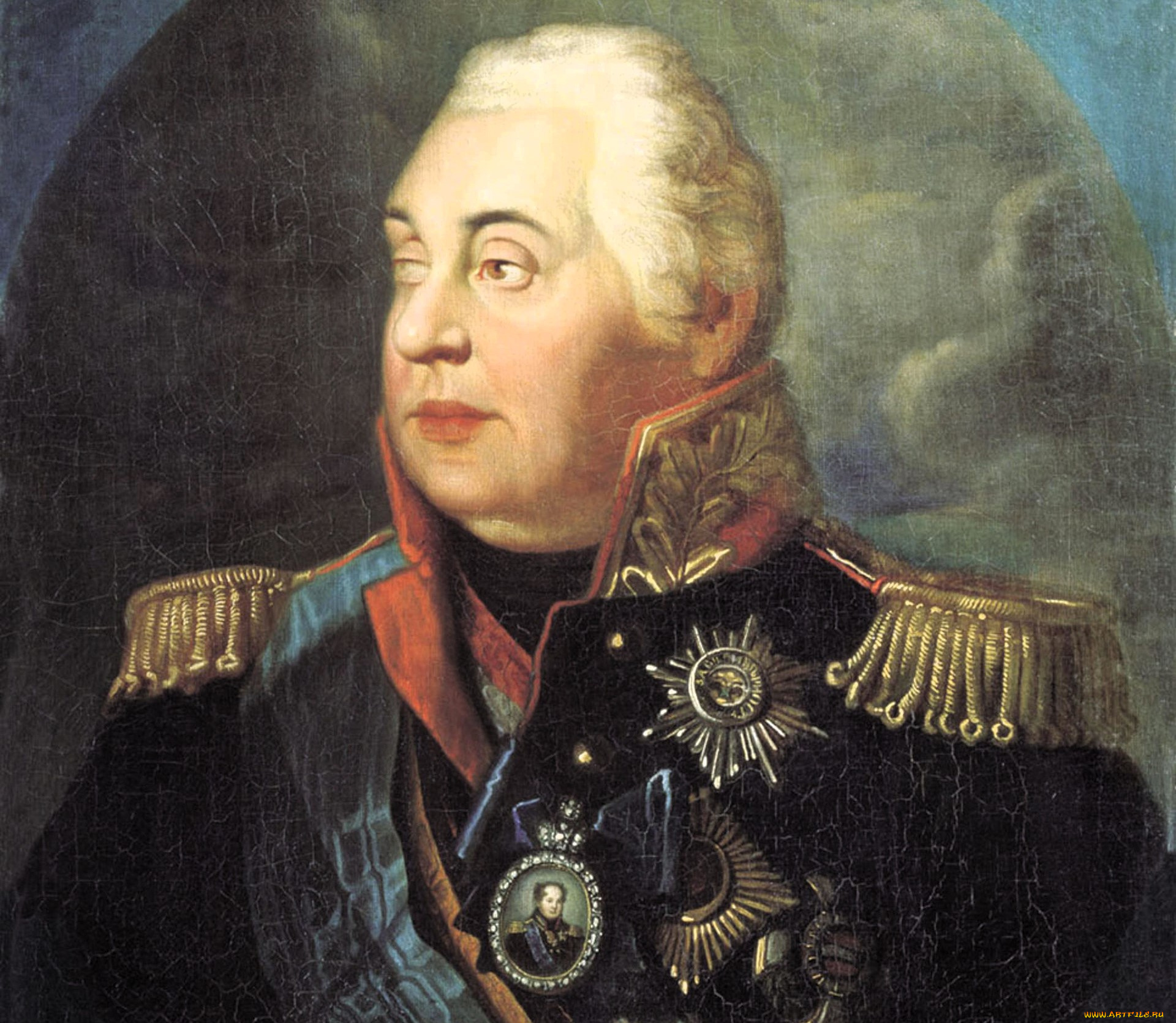 роман, волков, князь, кутузов-смоленский, рисованное, роман, волков, портрет, кутузов, полководец