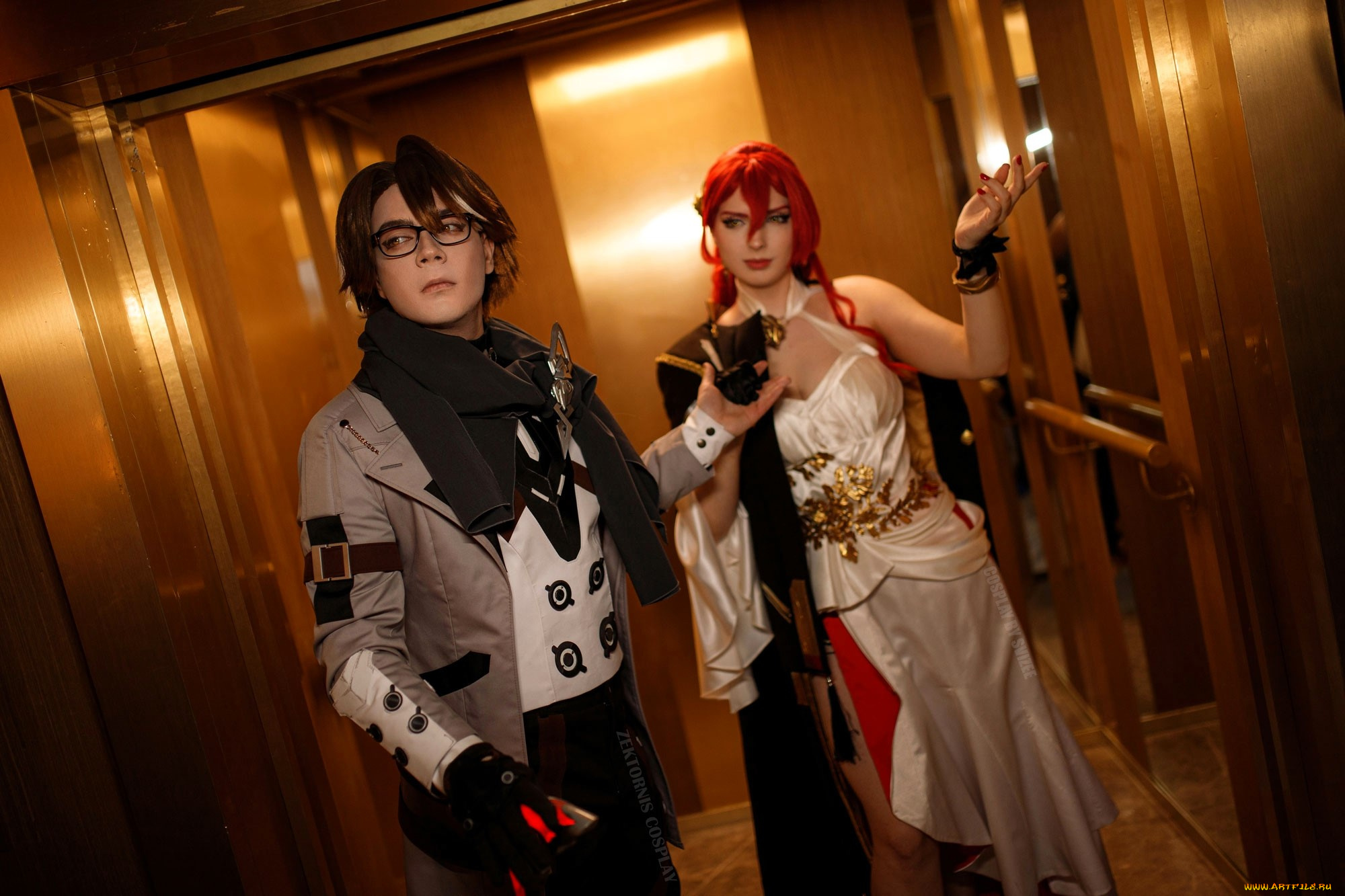 svizee, разное, мужчина, женщина, образы, косплей, наряды, костюмы, пара, очки, лифт