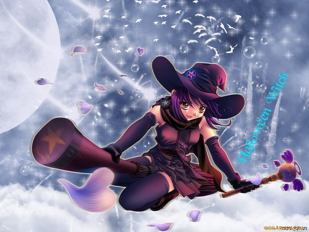 аниме, halloween, magic