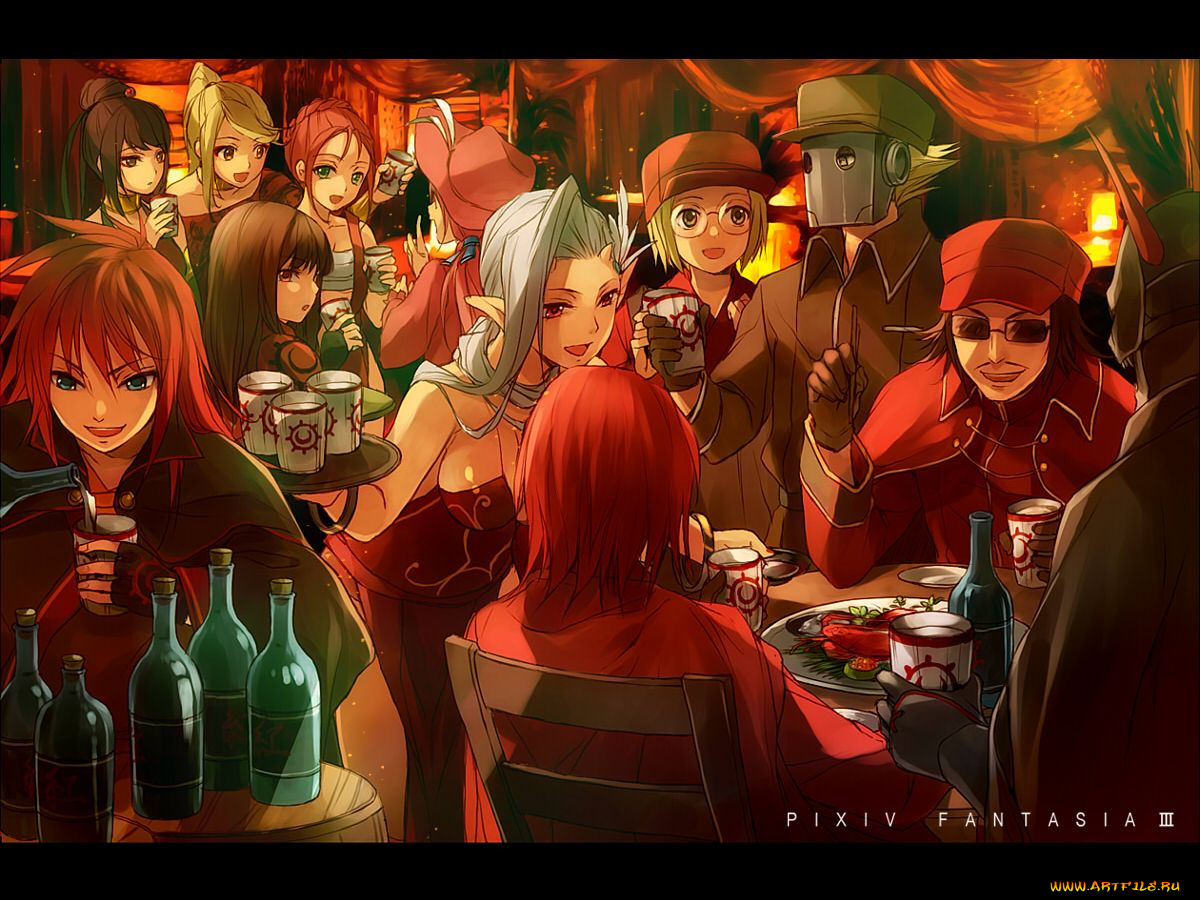 pixiv, fantasia, iii, аниме