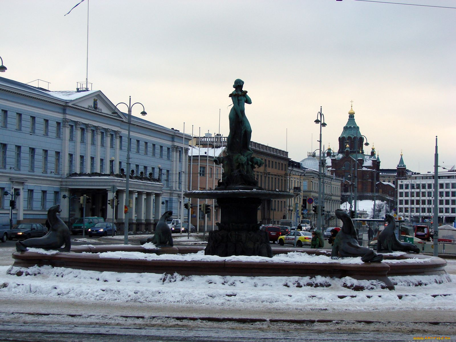 города, фонтаны