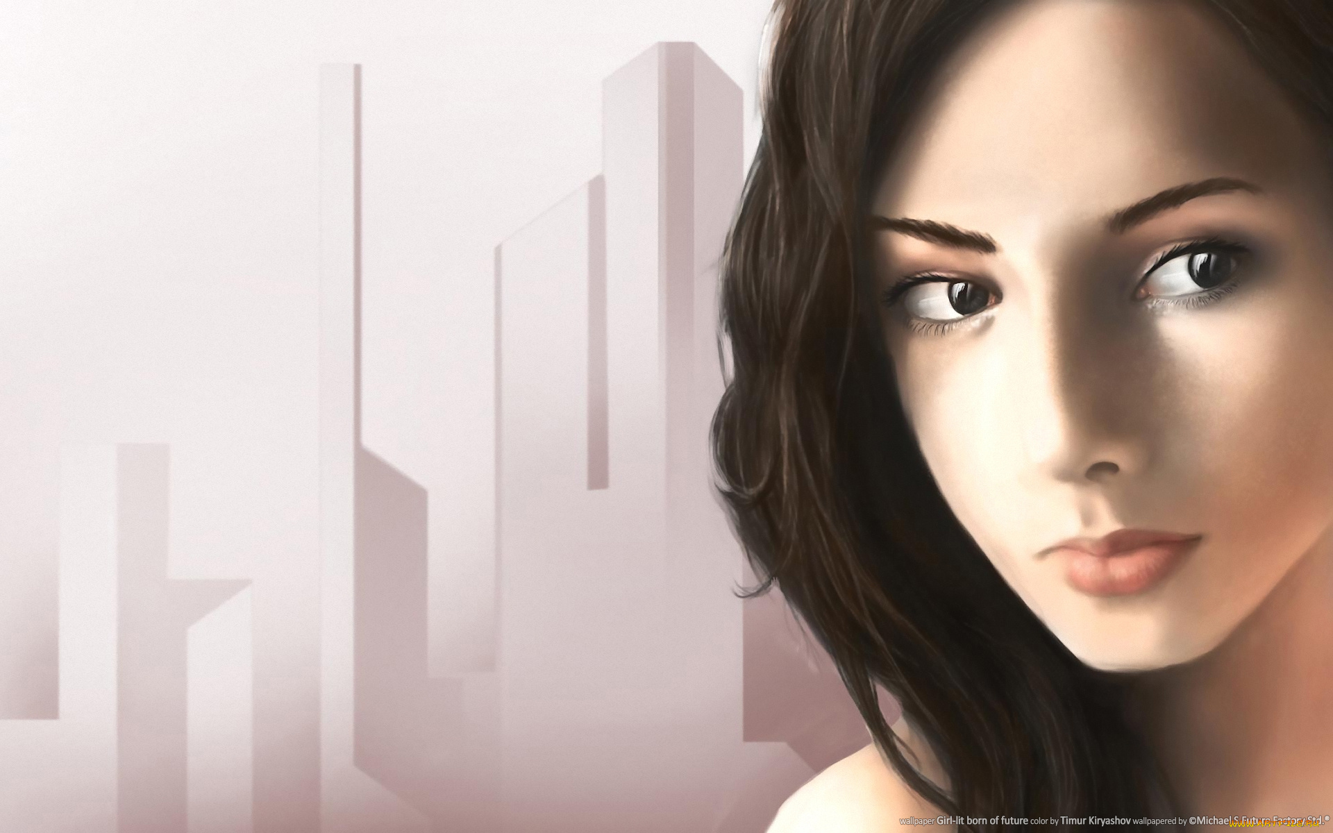 girl, lit, born, of, future, рисованные