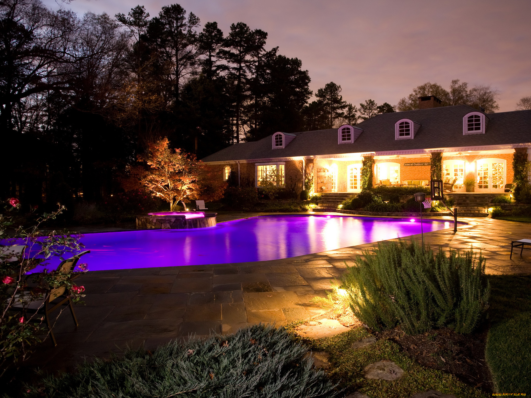 интерьер, бассейны, открытые, площадки