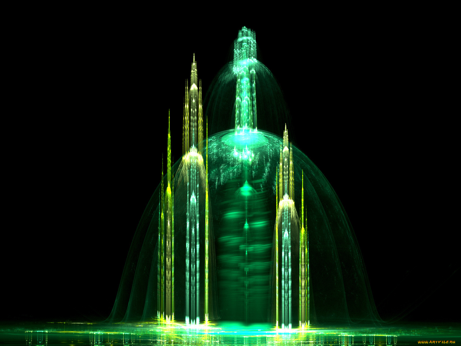 3д, графика, fractal, фракталы, фон, тёмный, узор