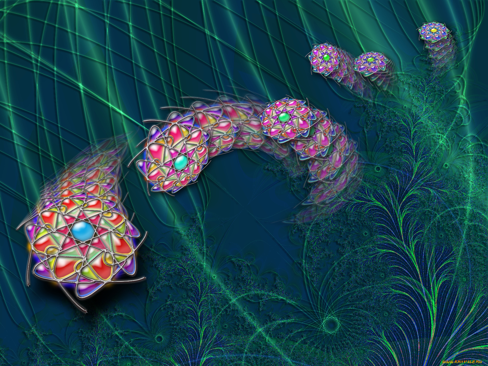 3д, графика, fractal, фракталы, узор