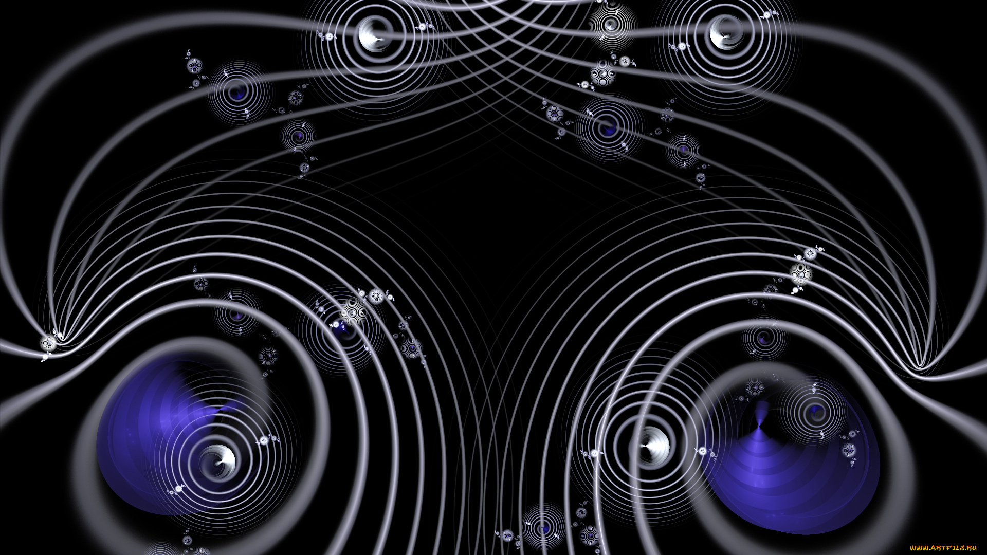 3д, графика, fractal, фракталы, фон, тёмный, узор