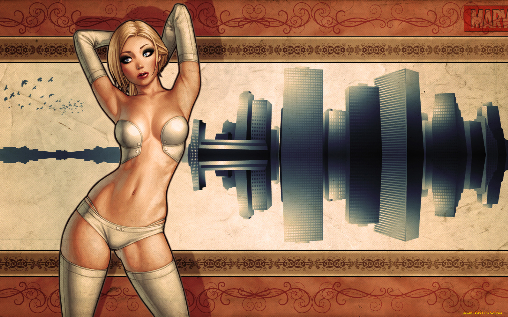 рисованные, комиксы, emma, frost, comics, marvel