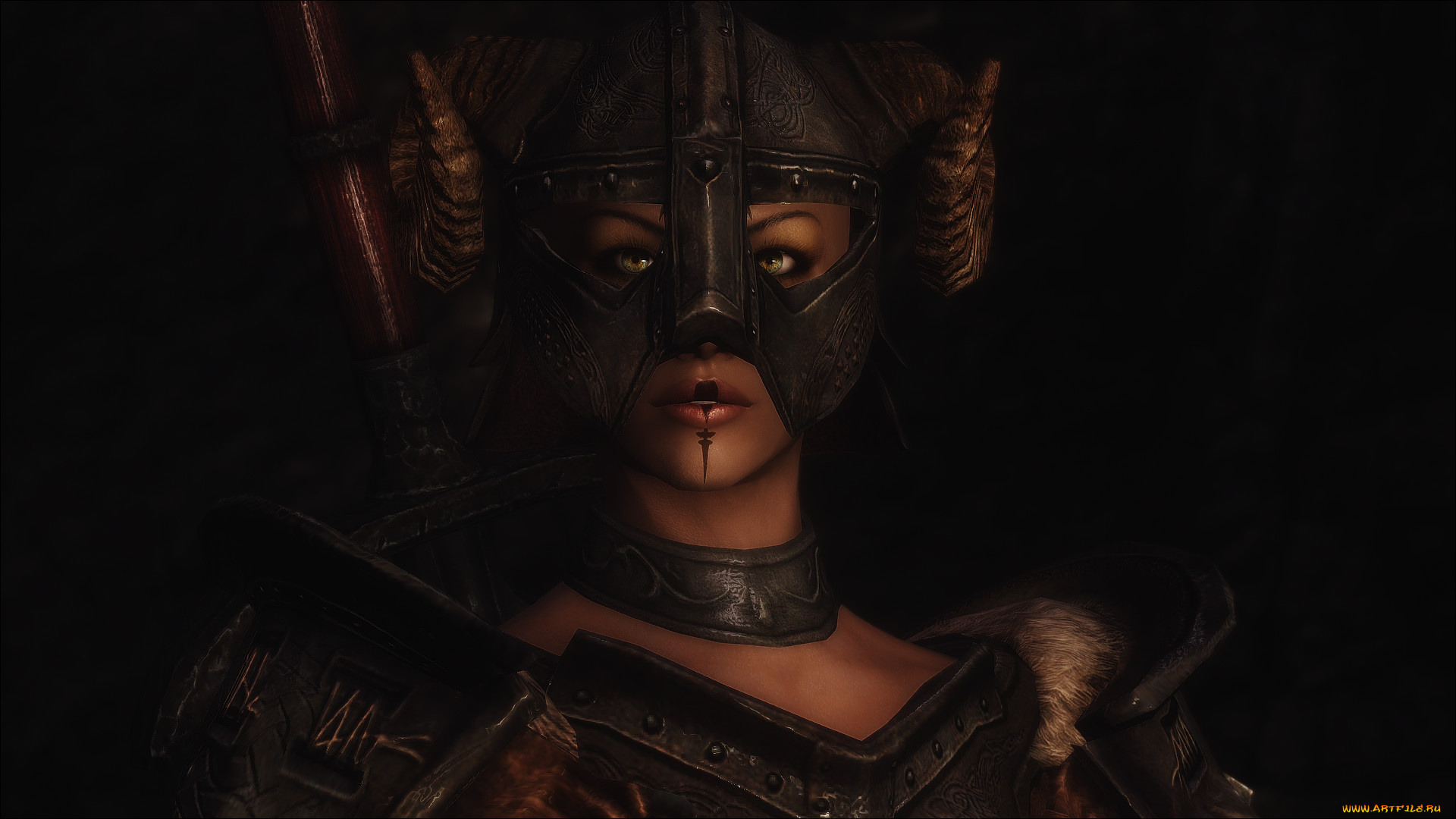 3д, графика, амазонки, , amazon, доспехи, фон, оружие, взгляд, девушка