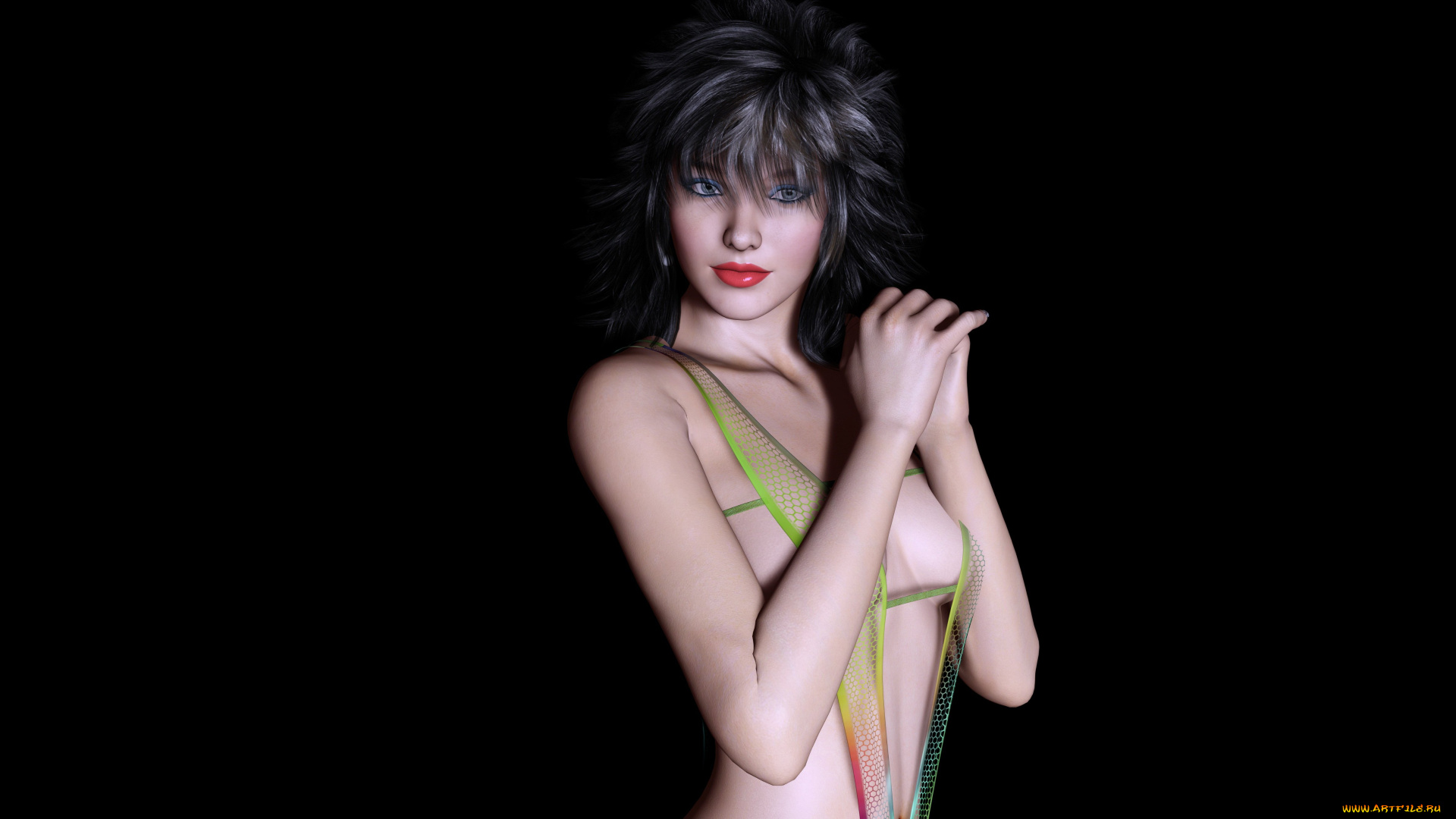 3д, графика, люди, , people, фон, взгляд, девушка