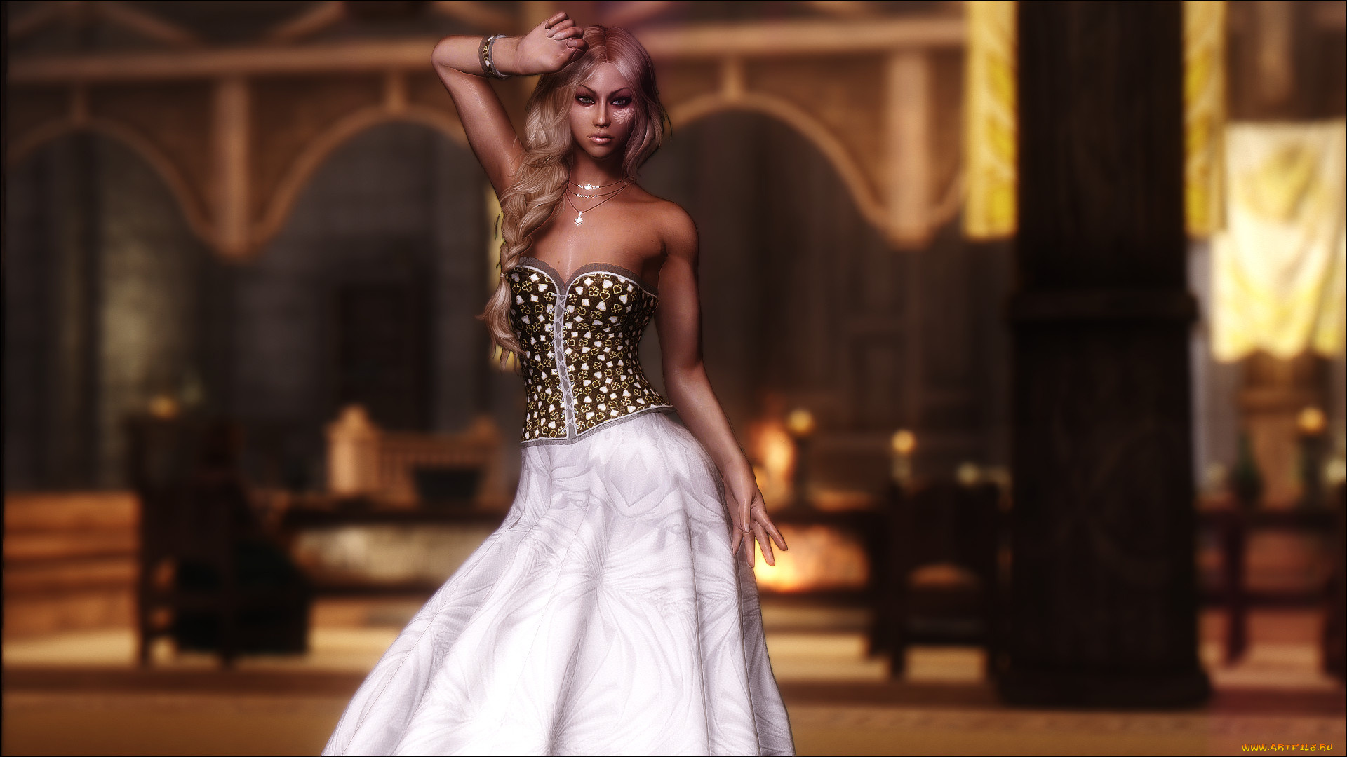 bella, 3д, графика, люди, , people, фон, взгляд, девушка