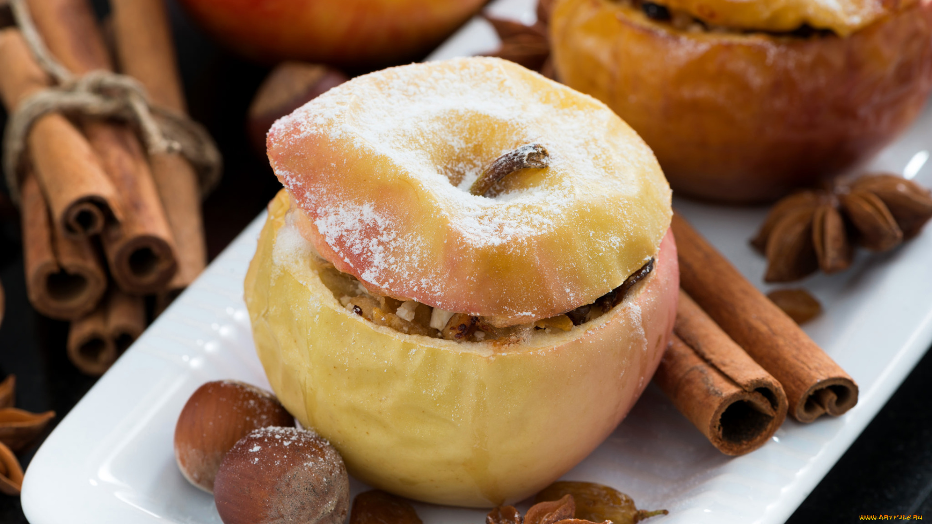 еда, мороженое, , десерты, десерт, яблоко