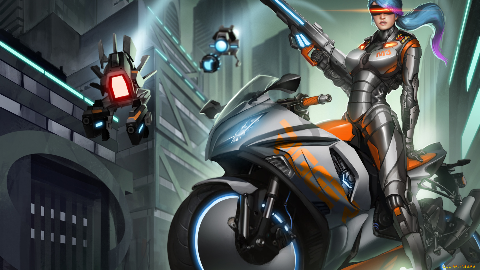 фэнтези, роботы, , киборги, , механизмы, оружие, броня, девушка, арт, фантастика, gemini