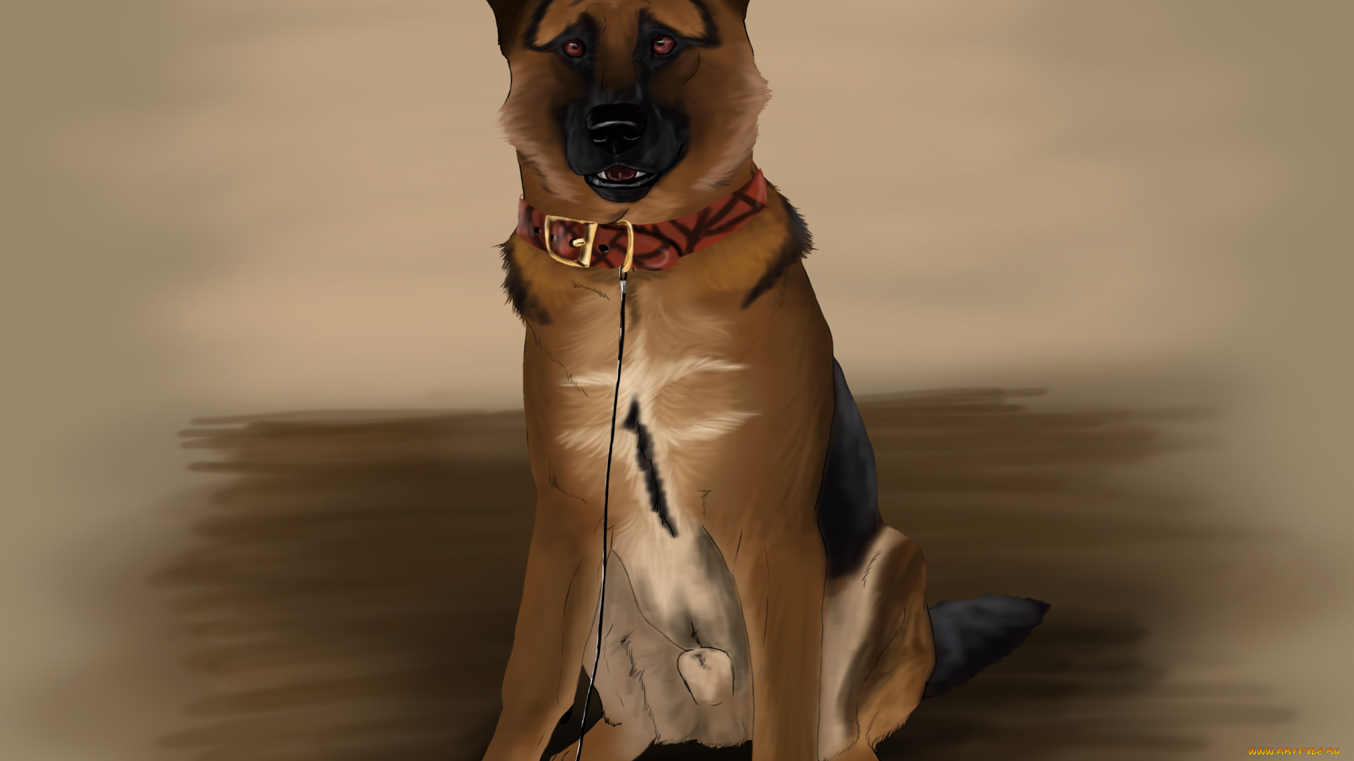 рисованные, животные, , собаки, взгляд, уши