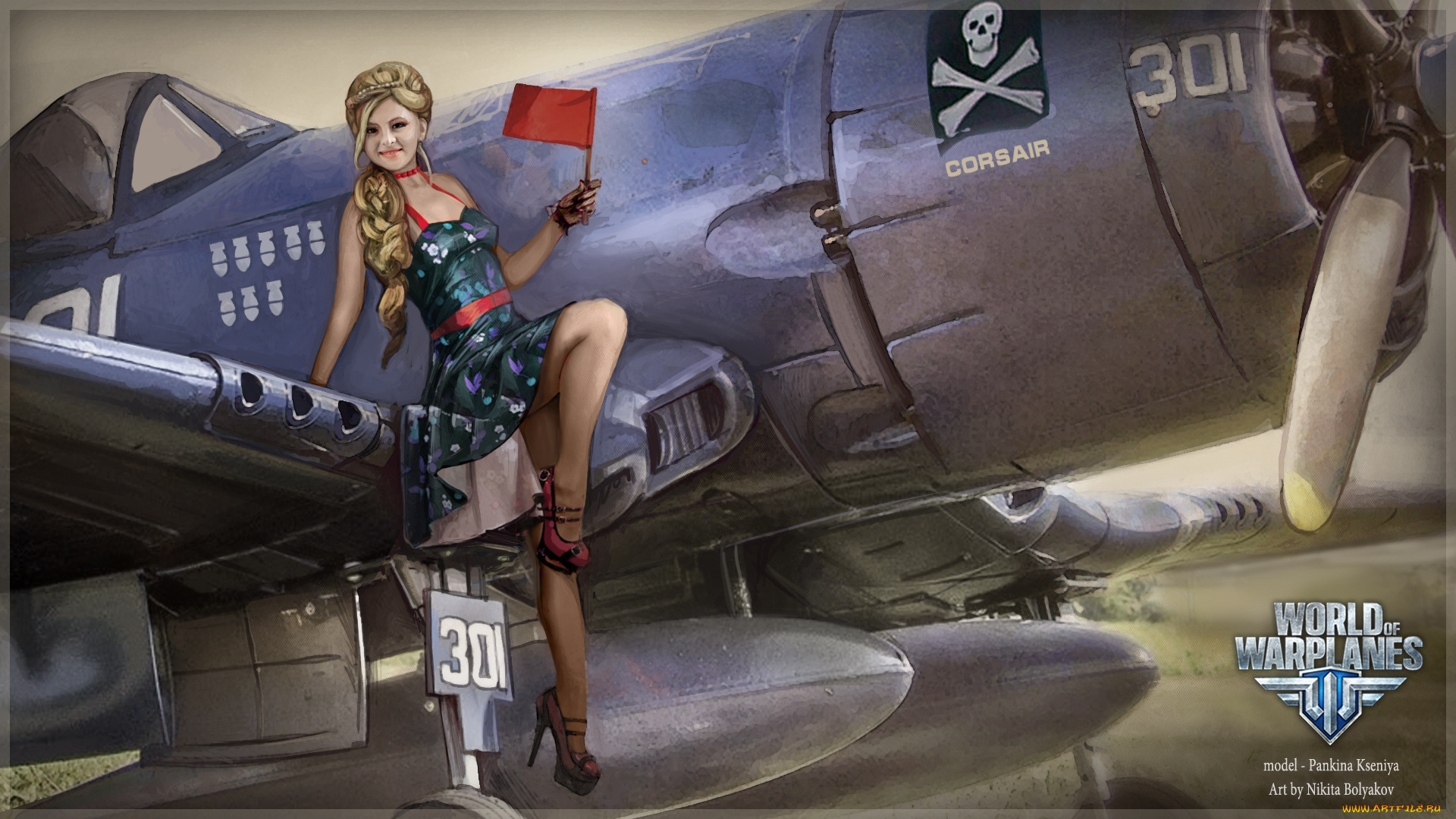 видео, игры, world, of, warplanes, модель, онлайн, world, игра, warplanes, of, девушка, симулятор, арт