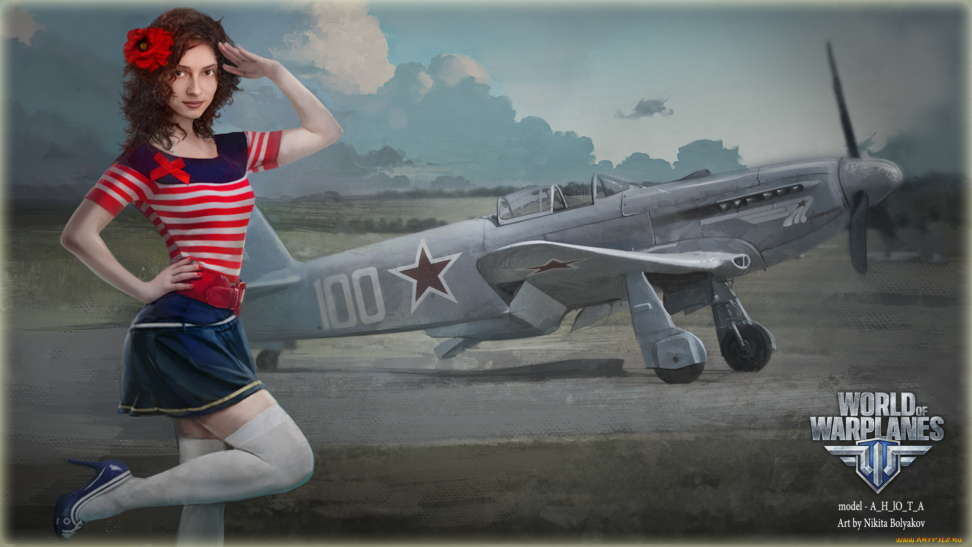 видео, игры, world, of, warplanes, симулятор, of, world, онлайн, арт, модель, девушка, игра, warplanes