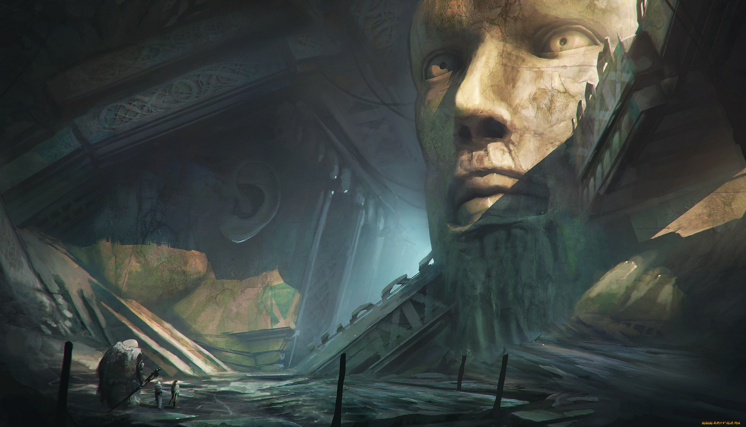 фэнтези, иные, миры, , иные, времена, помещение, арт, люди, голова, взгляд
