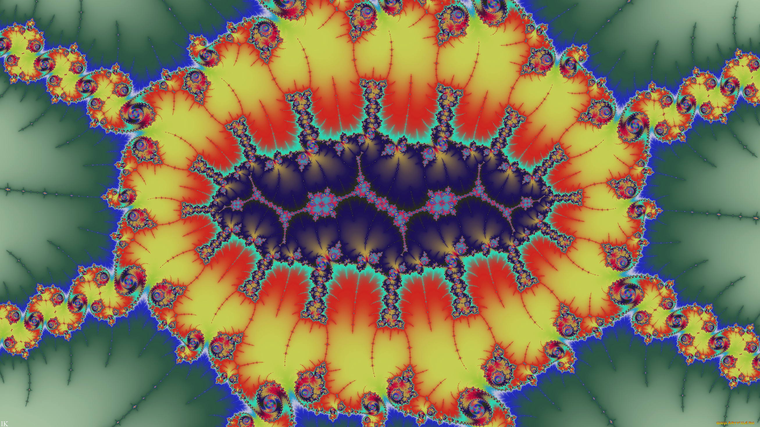 3д, графика, фракталы, , fractal, узор, цвета, фон