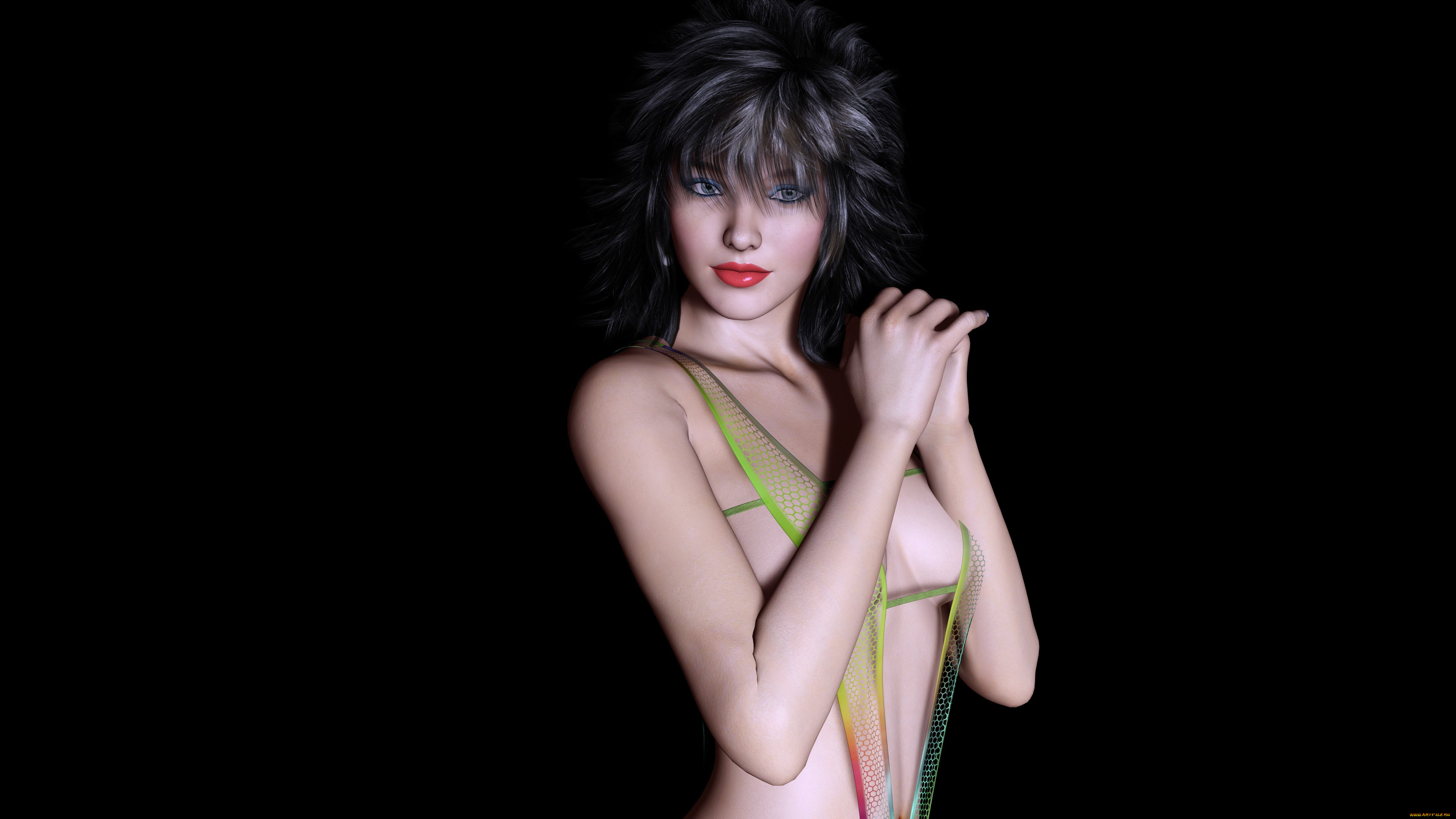 3д, графика, люди, , people, фон, взгляд, девушка