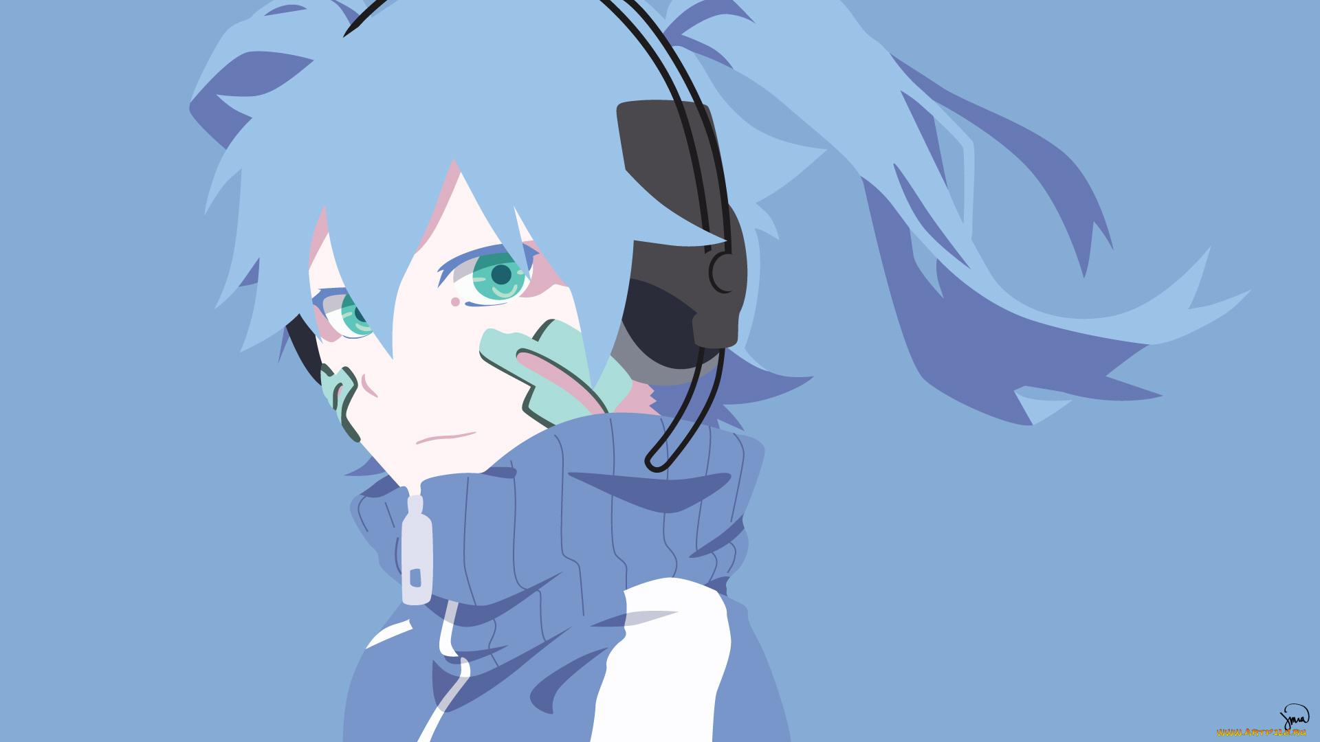 аниме, kagerou, project, mekaku, city, actors, взгляд, девушка, вектор