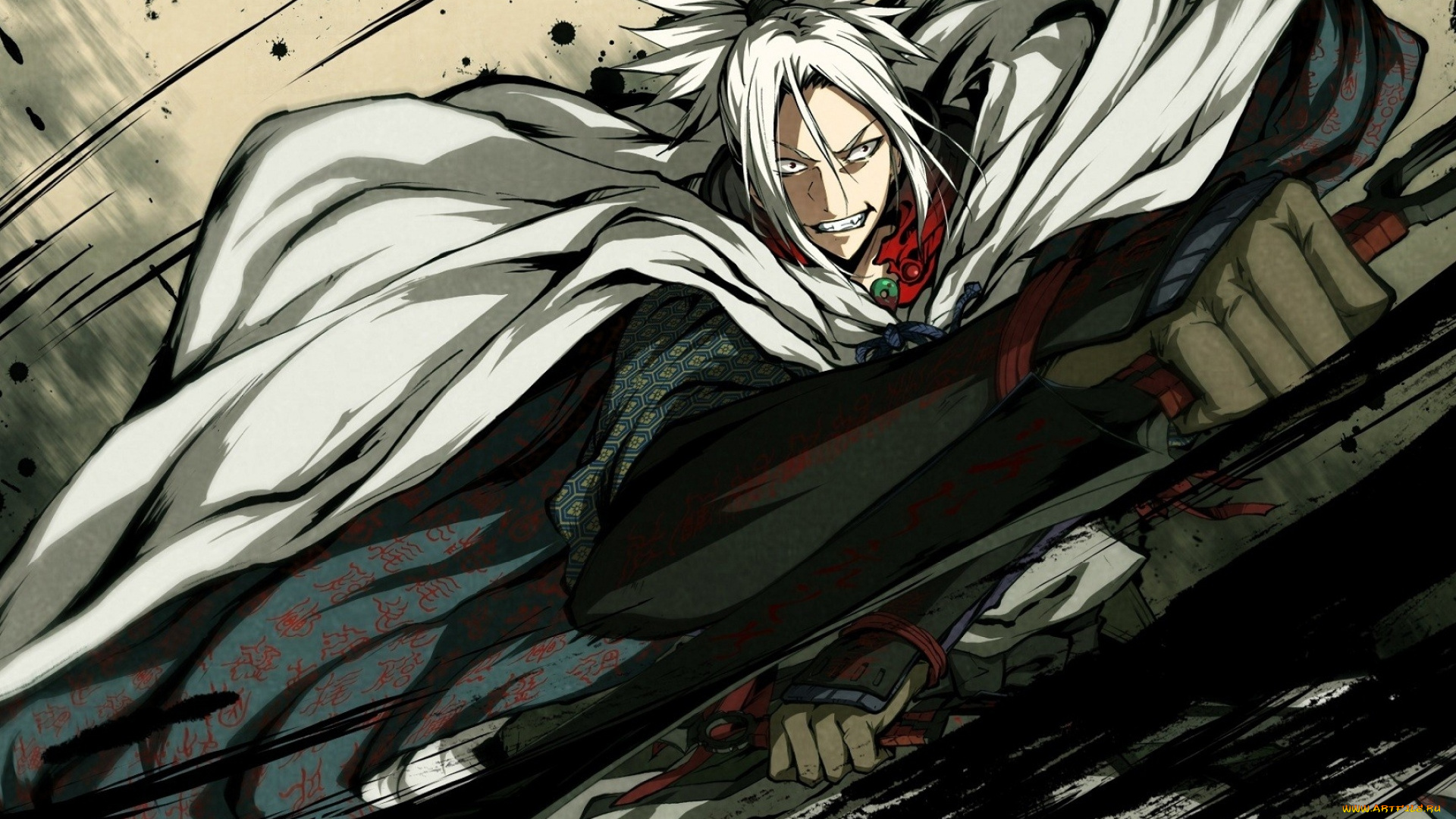 аниме, kajiri, kamui, kagura, kajiri, kamui, kagura, колдун, оружие, кровь, сражение, ненависть