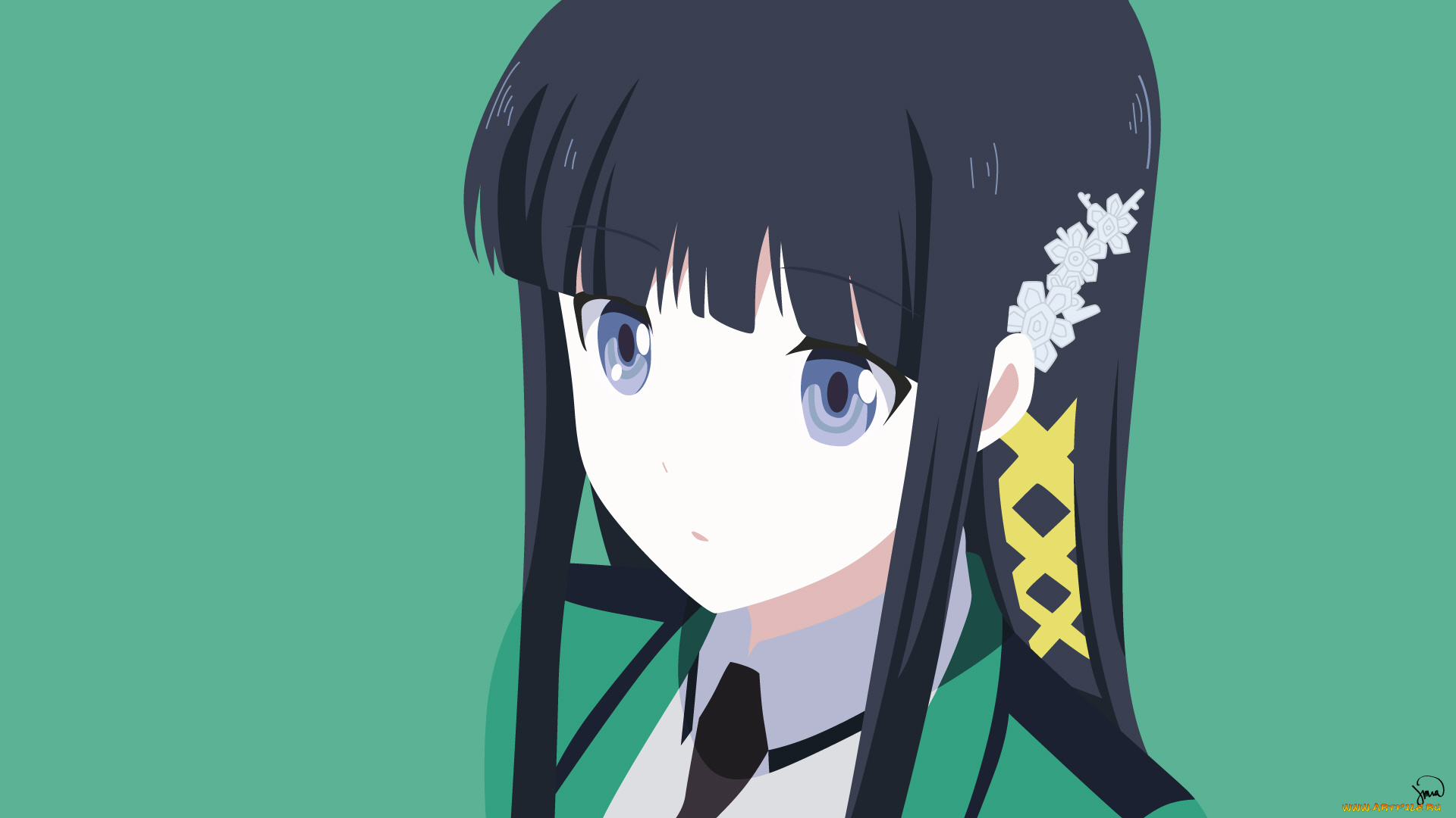 аниме, mahouka, koukou, no, rettousei, шиба, вектор, миюки