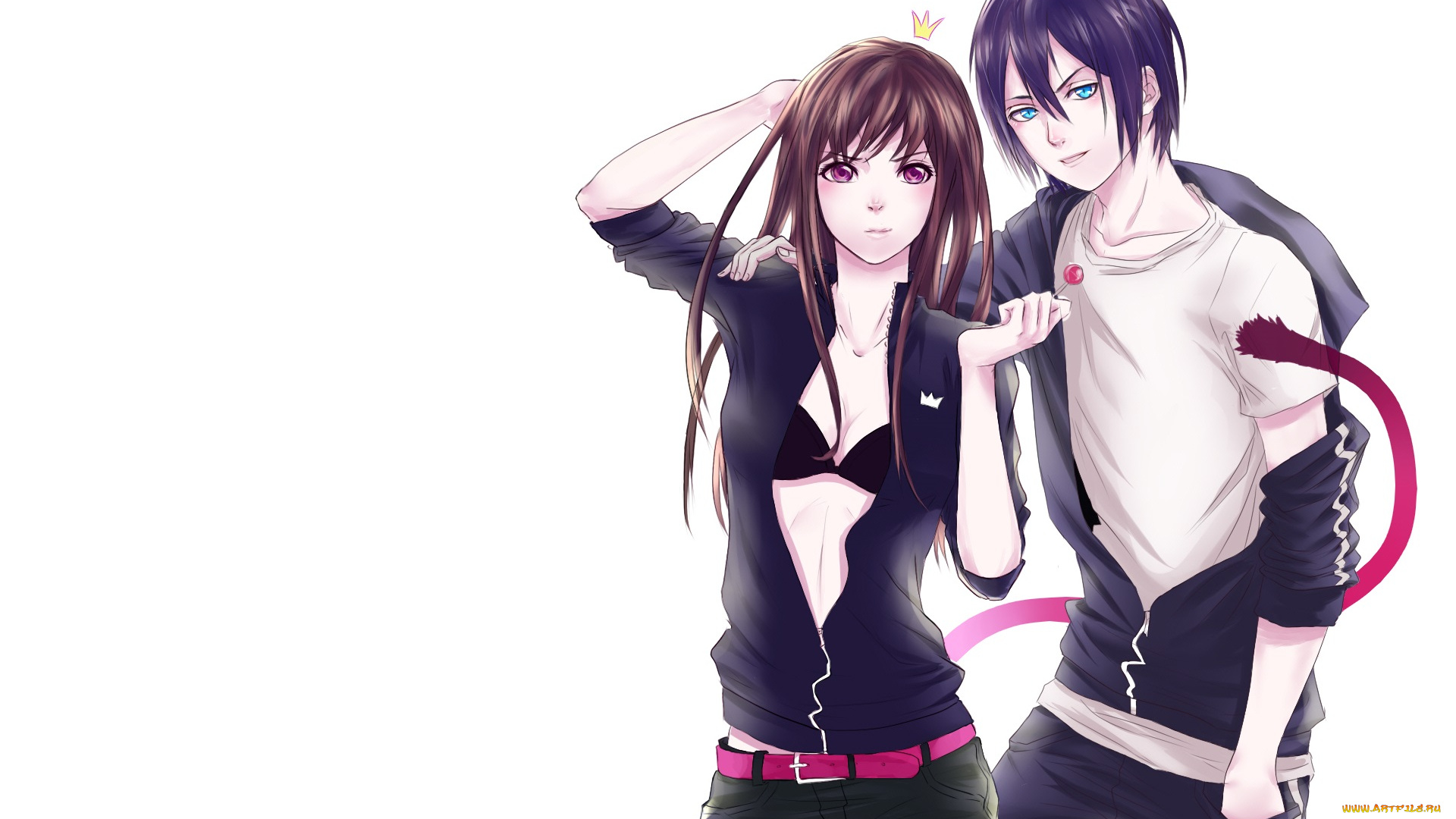 аниме, noragami, Ято, пара, фон, бездомный, бог