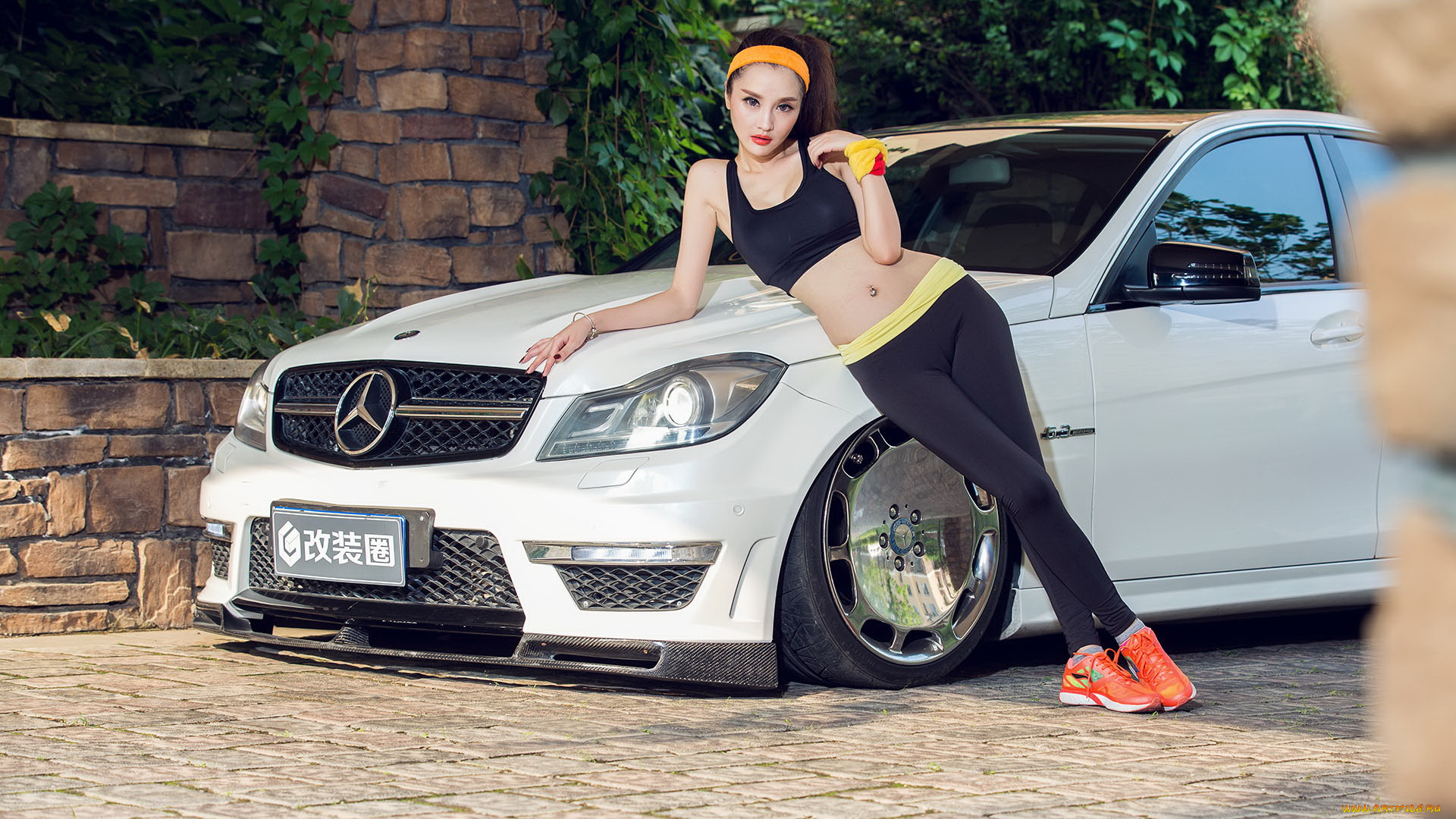 автомобили, -авто, с, девушками, автомобиль, фон, взгляд, девушка