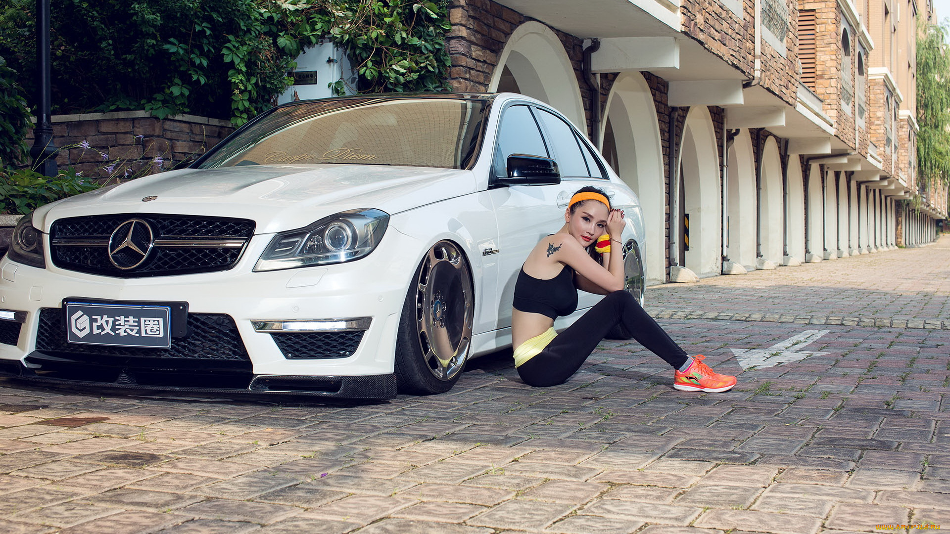 автомобили, -авто, с, девушками, девушка, взгляд, фон, автомобиль, азиатка