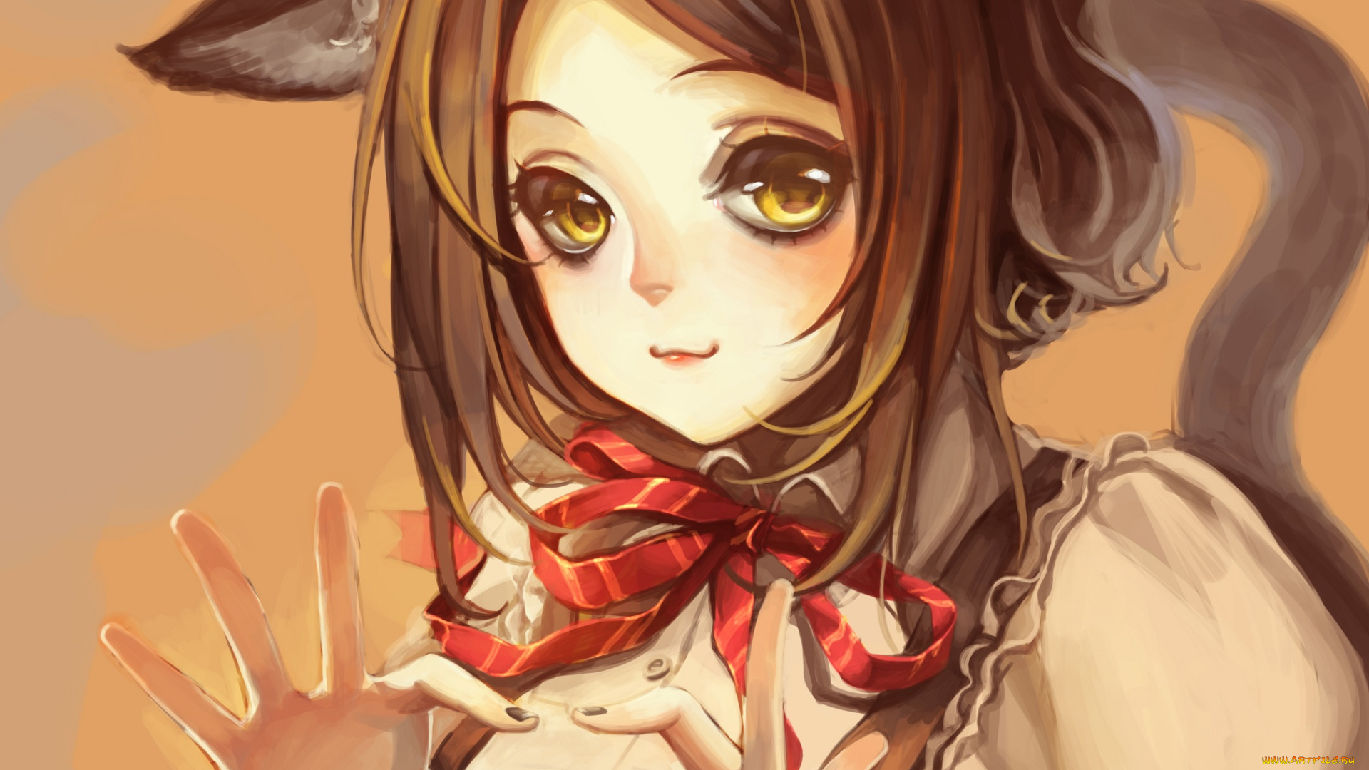 разное, арты, сердце, руки, арт, девочка, ушки