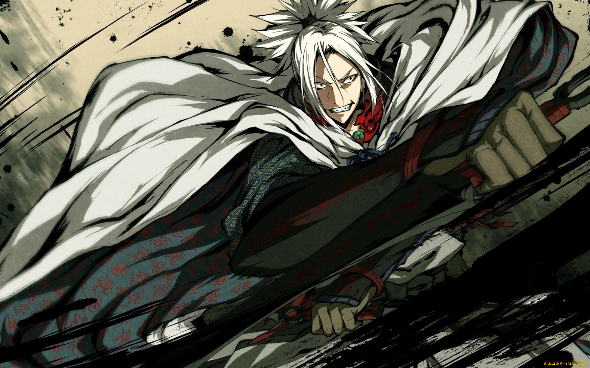 аниме, kajiri, kamui, kagura, kajiri, kamui, kagura, колдун, оружие, кровь, сражение, ненависть