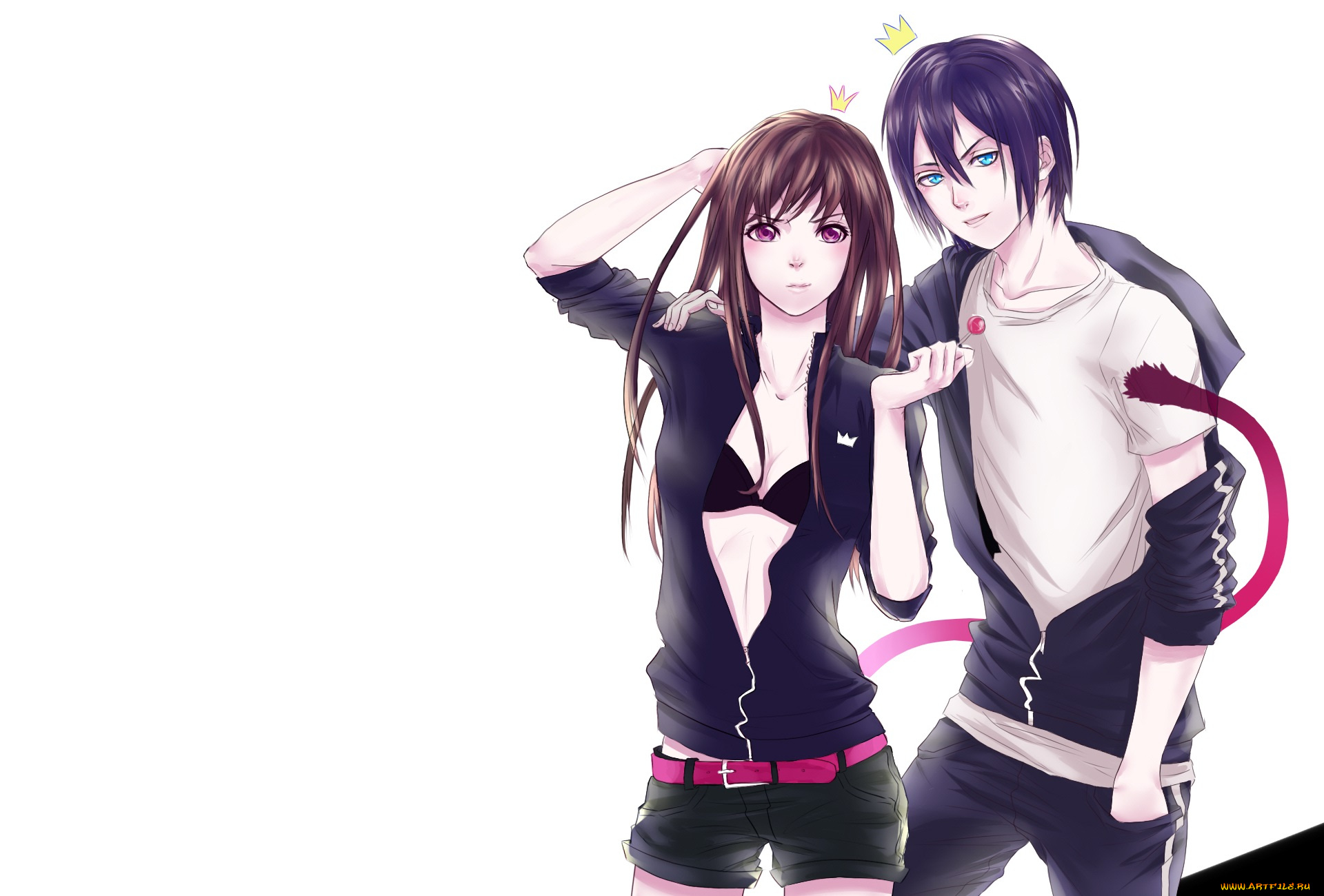 аниме, noragami, Ято, пара, фон, бездомный, бог