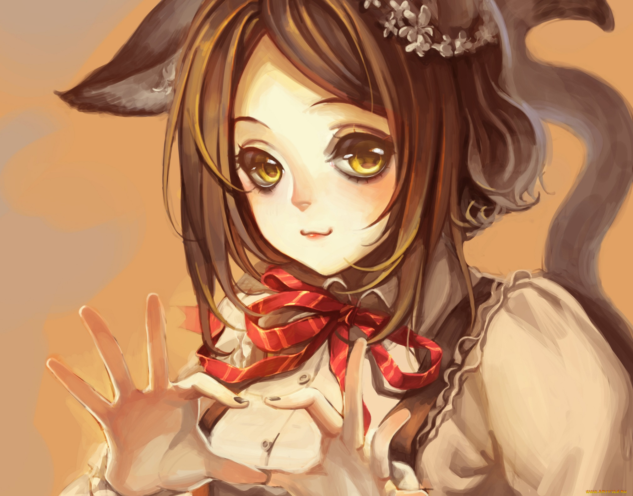 разное, арты, сердце, руки, арт, девочка, ушки