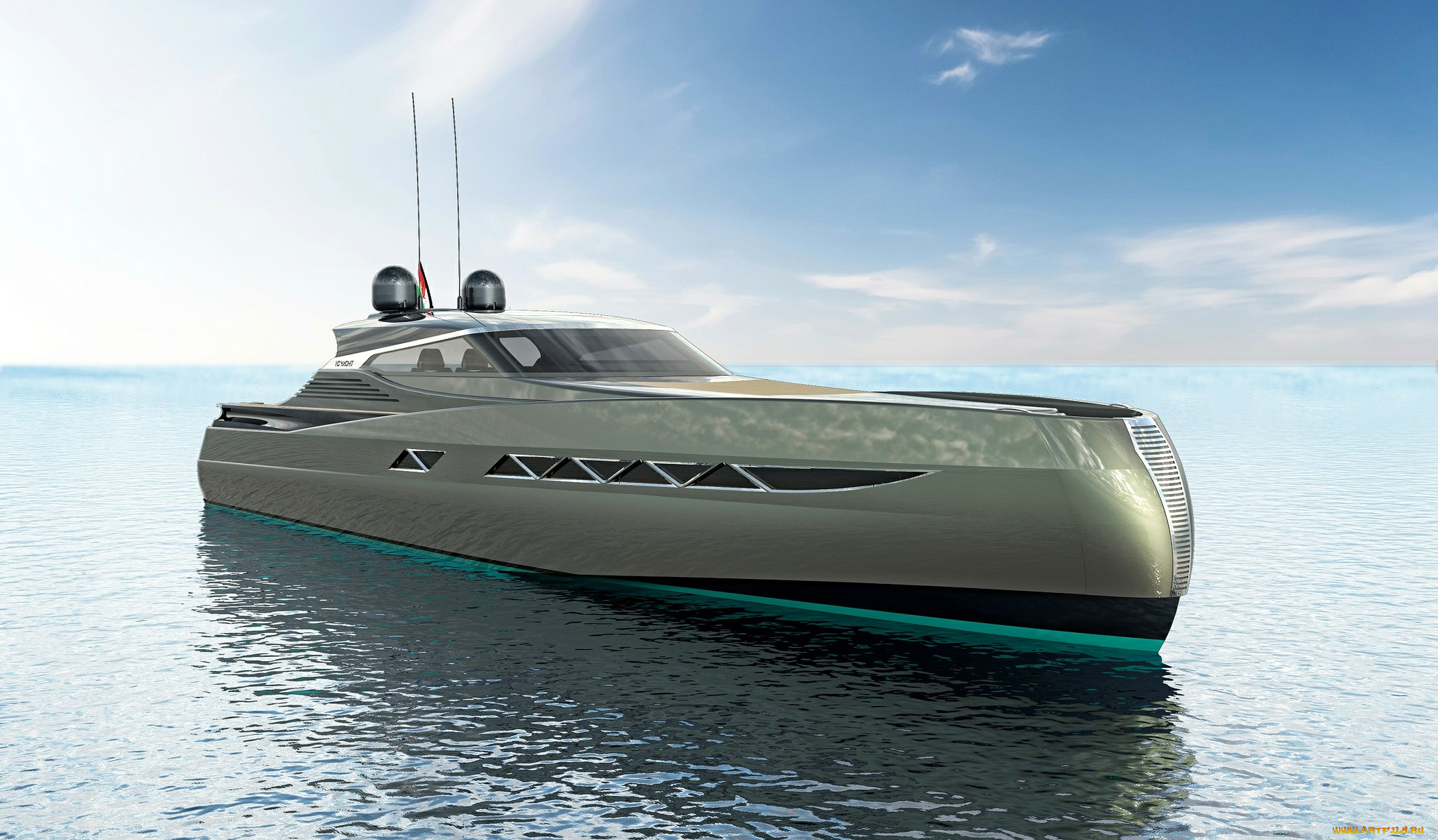 , yacht, 55`, ht, корабли, 3d, суперяхта