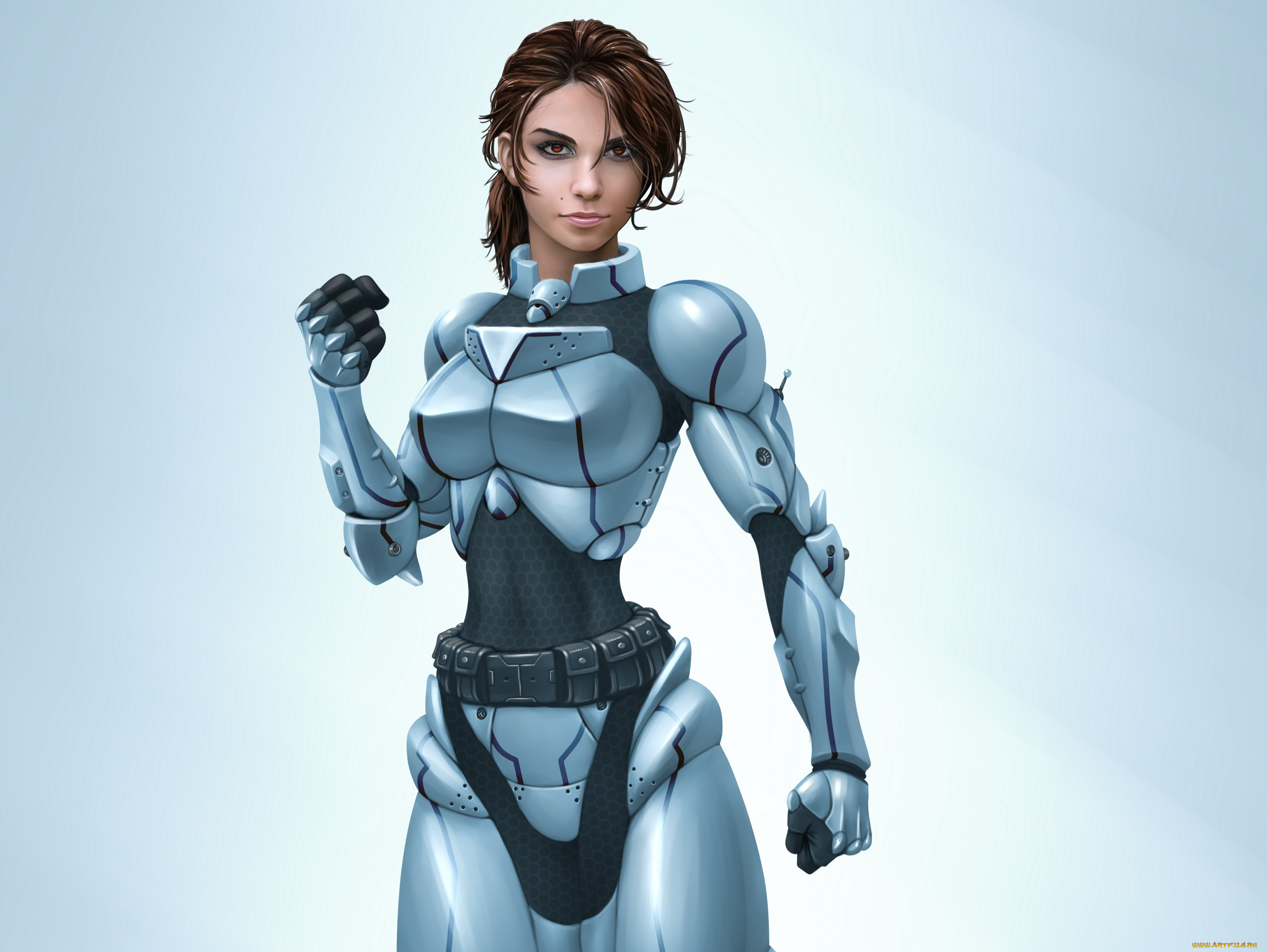 фэнтези, девушки, арт, фон, девушка, броне-костюм