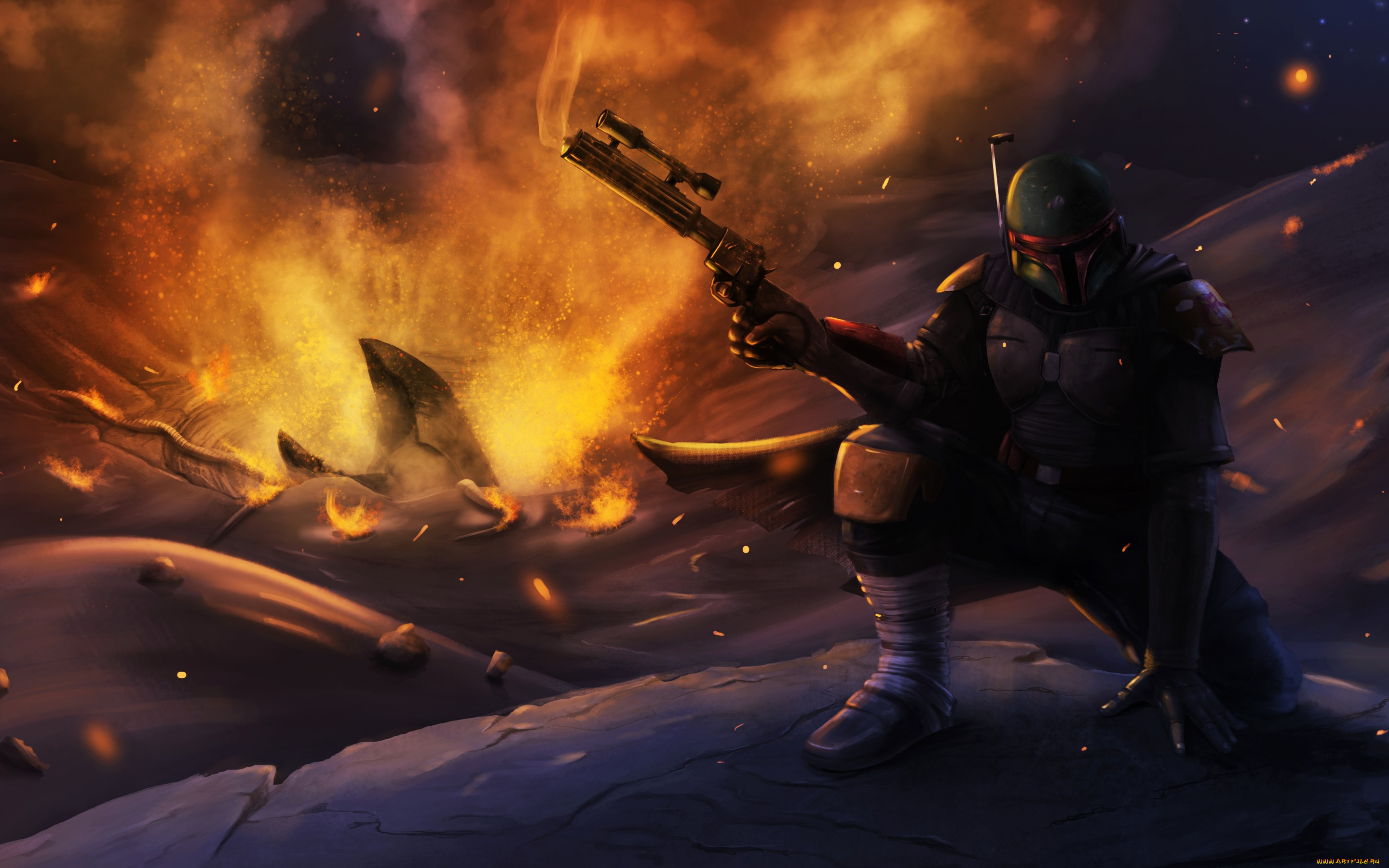 фэнтези, _star, wars, boba, fett, star, wars, шлем, art, mandalorian, warrior, bounty, hunter