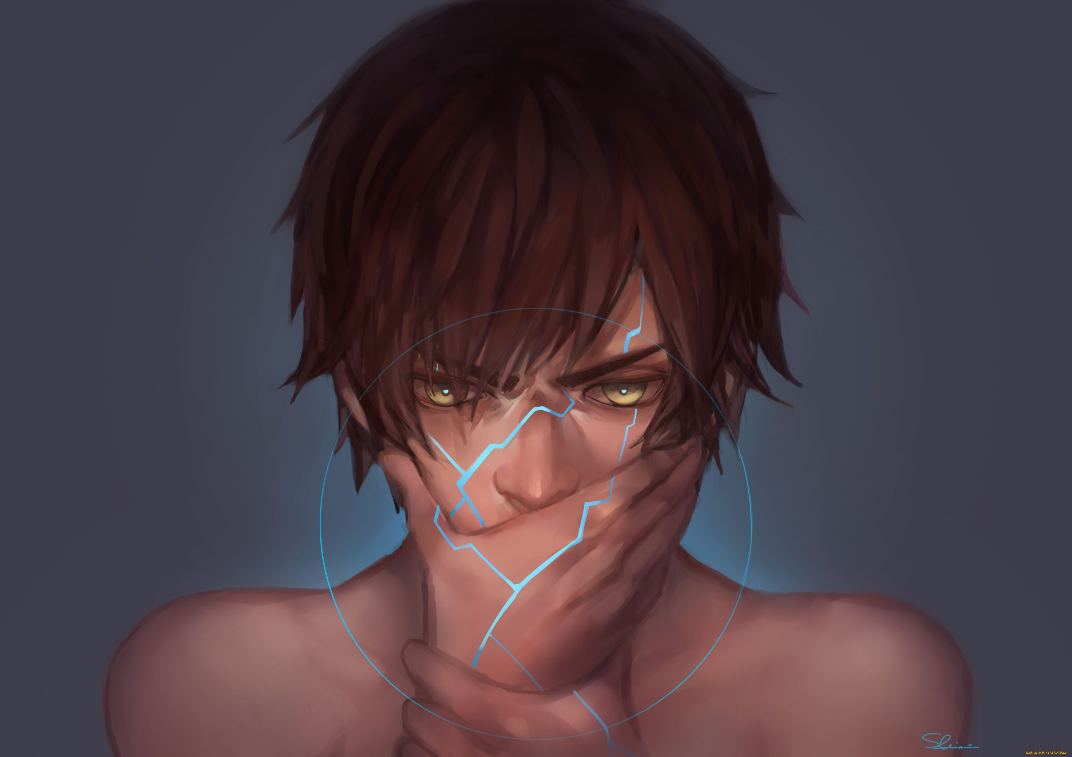 разное, арты, взгляд, арт, парень