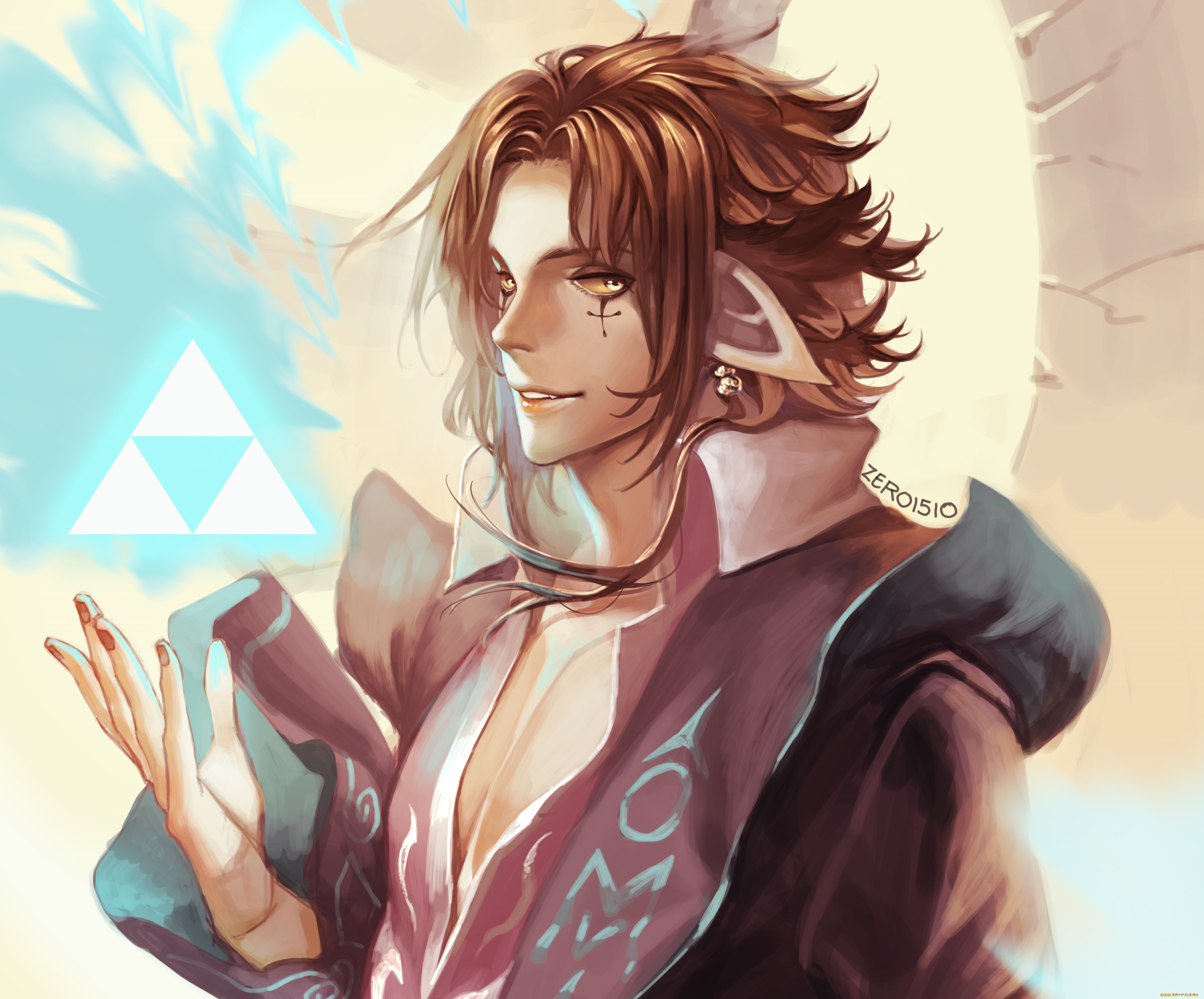 разное, арты, арт, парень, ушки, взгляд