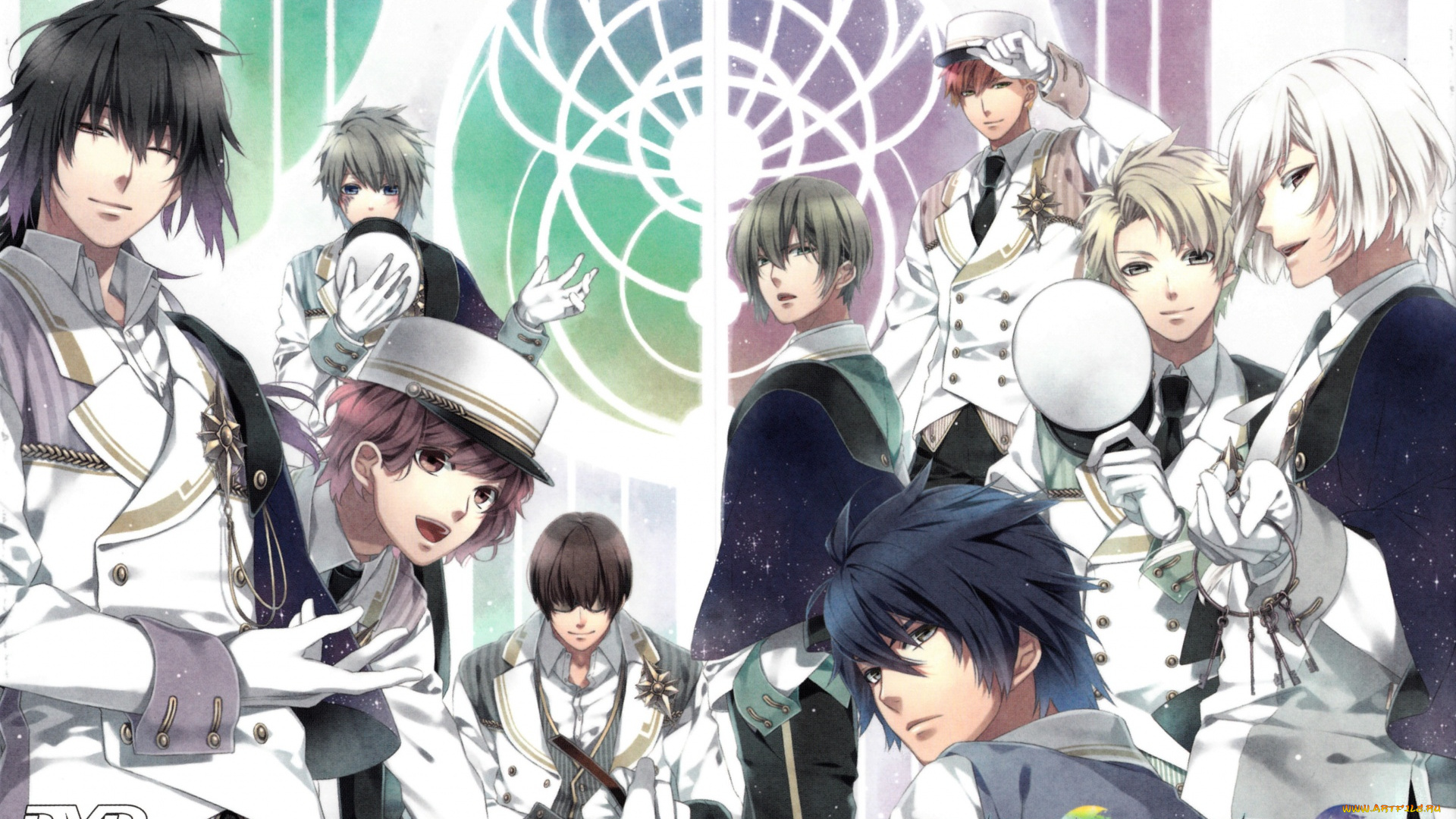 аниме, norn9, аксельбанты, парни, art, natsuhiko, azuma, перчатки, военная, форма