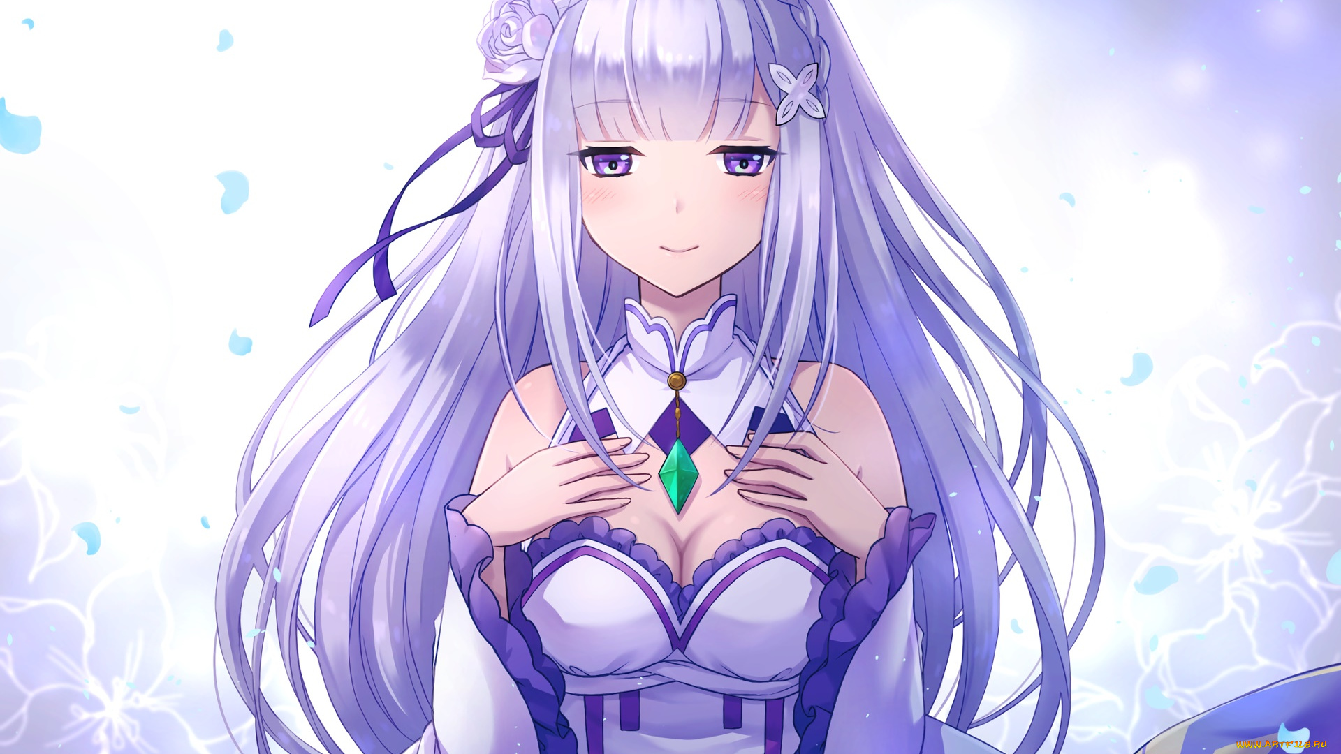 аниме, re, , zero, kara, hajimeru, isekai, seikatsu, взгляд, девушка, фон
