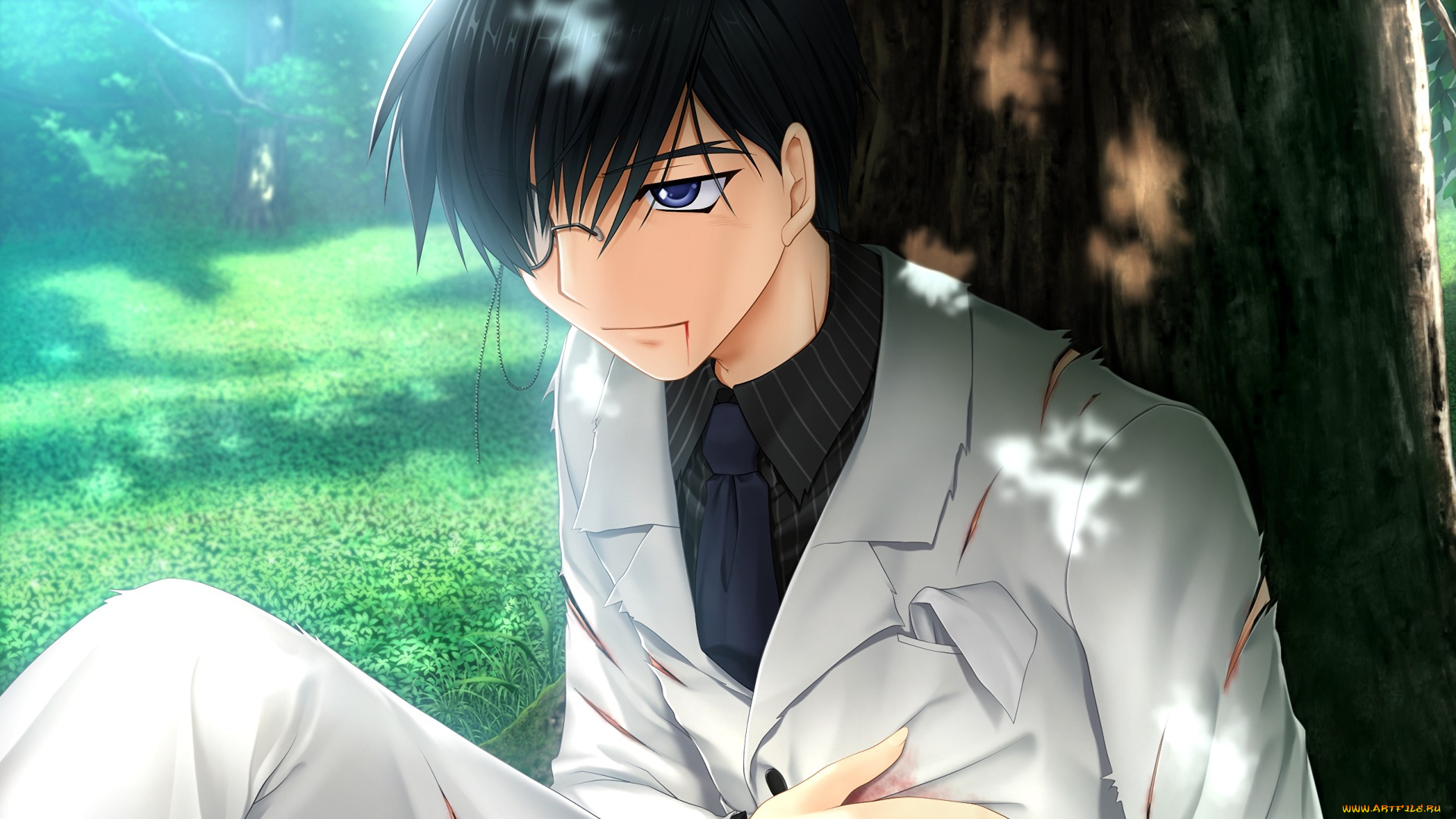 аниме, rewrite, девушка, фон, взгляд