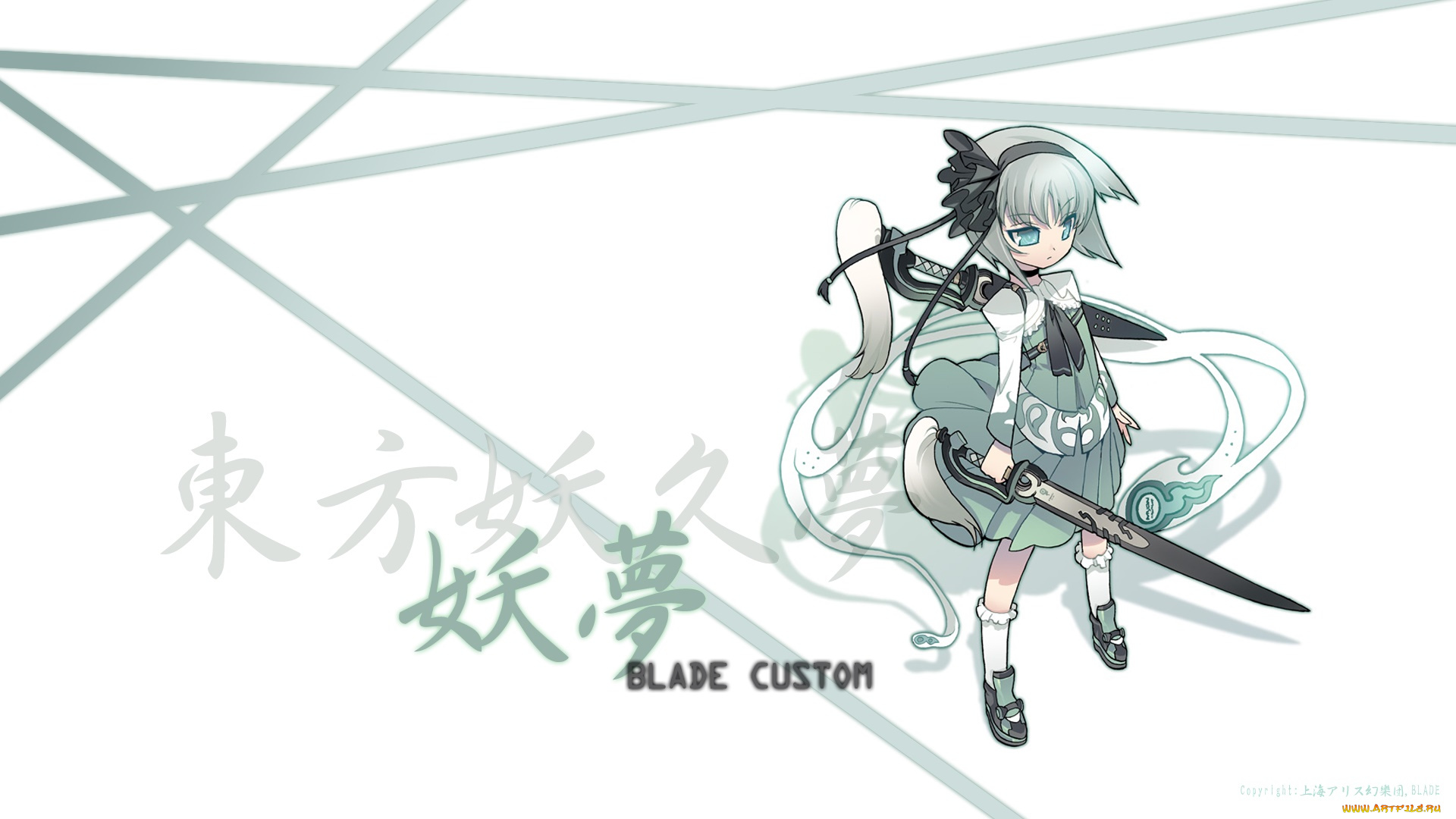 аниме, touhou, девушка, фон, взгляд