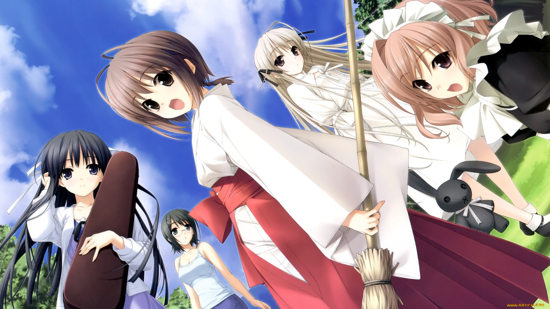 аниме, yosuga, no, sora, фон, взгляд, девушки