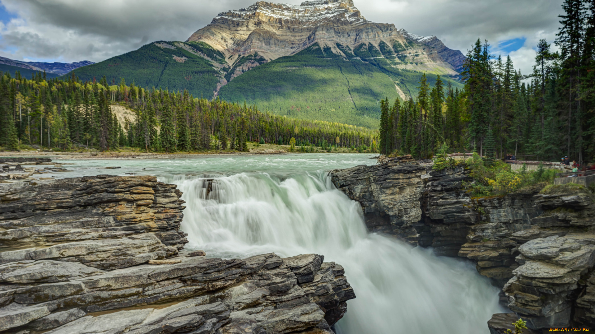 природа, водопады, река, лес, горы