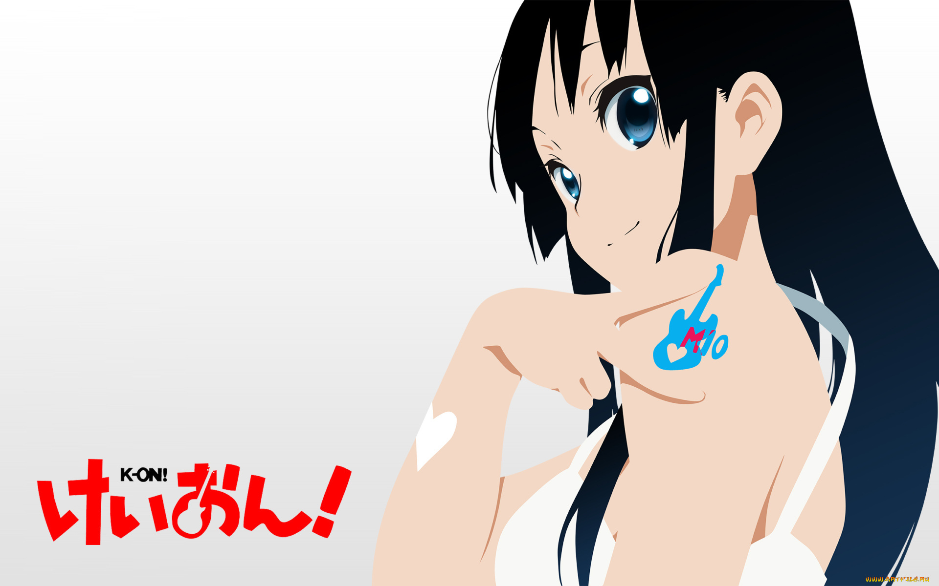 аниме, k-on, взгляд, девушка, фон