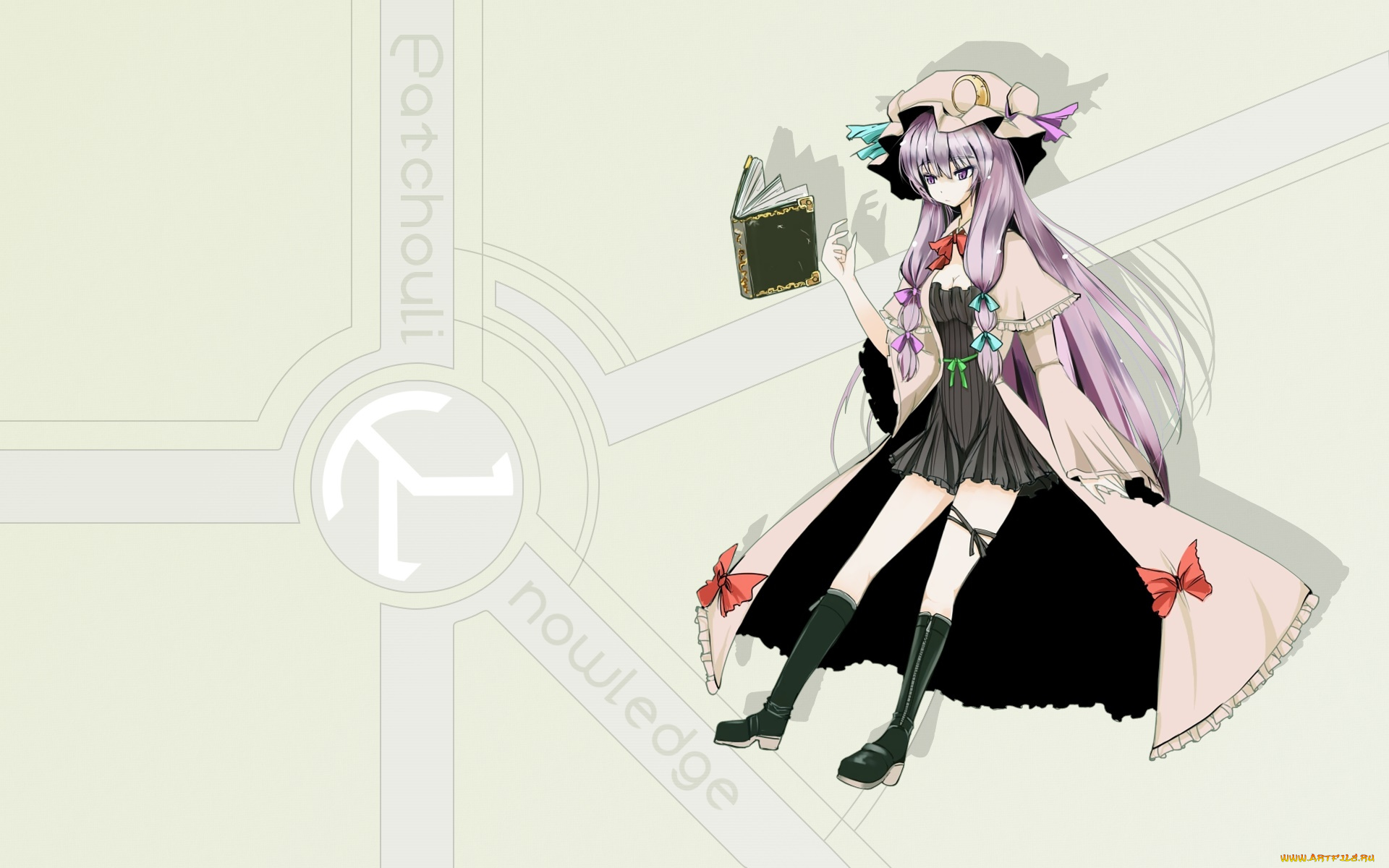 аниме, touhou, фон, взгляд, девушка