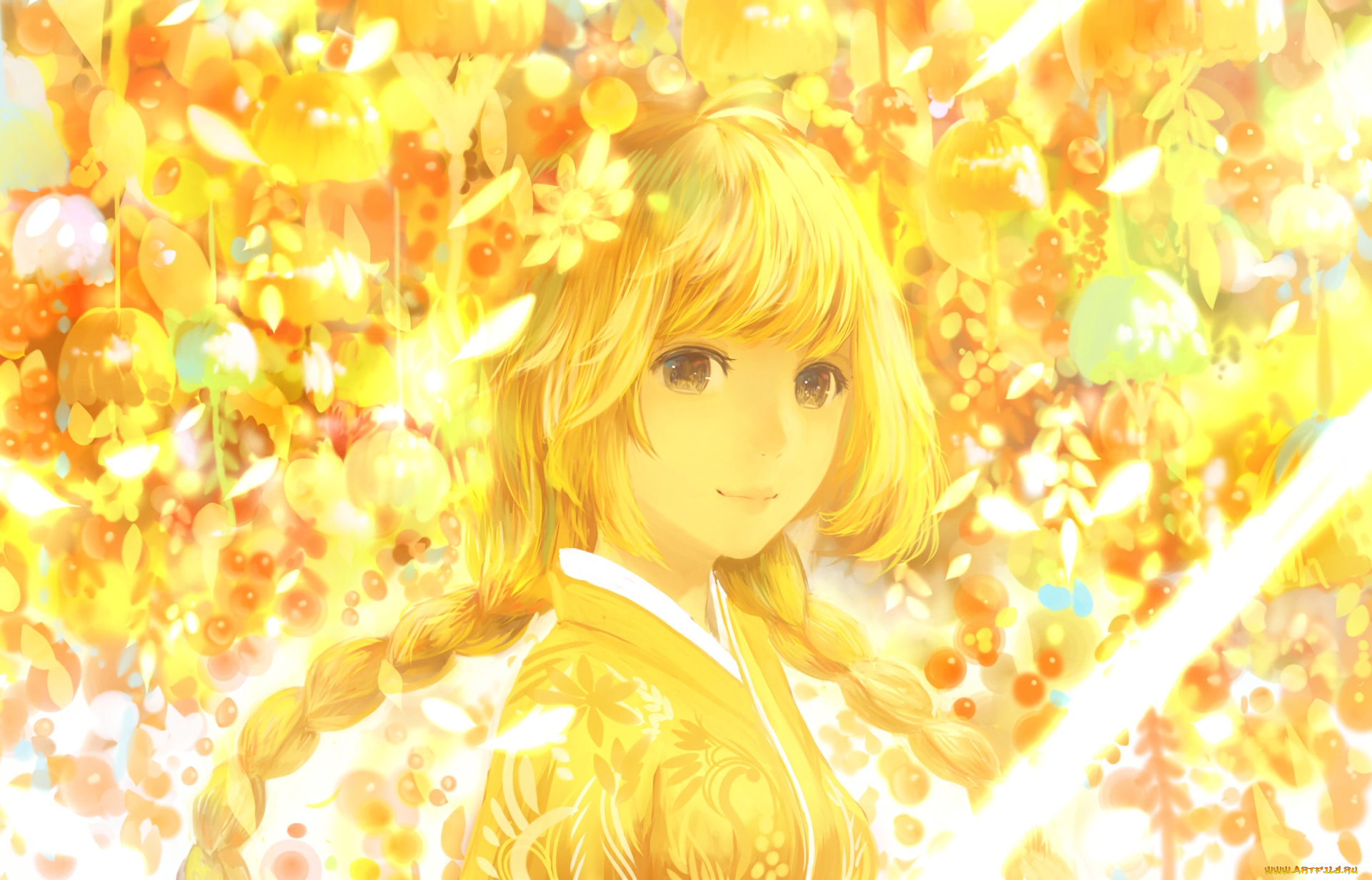 аниме, unknown, , другое, фон, взгляд, девушка