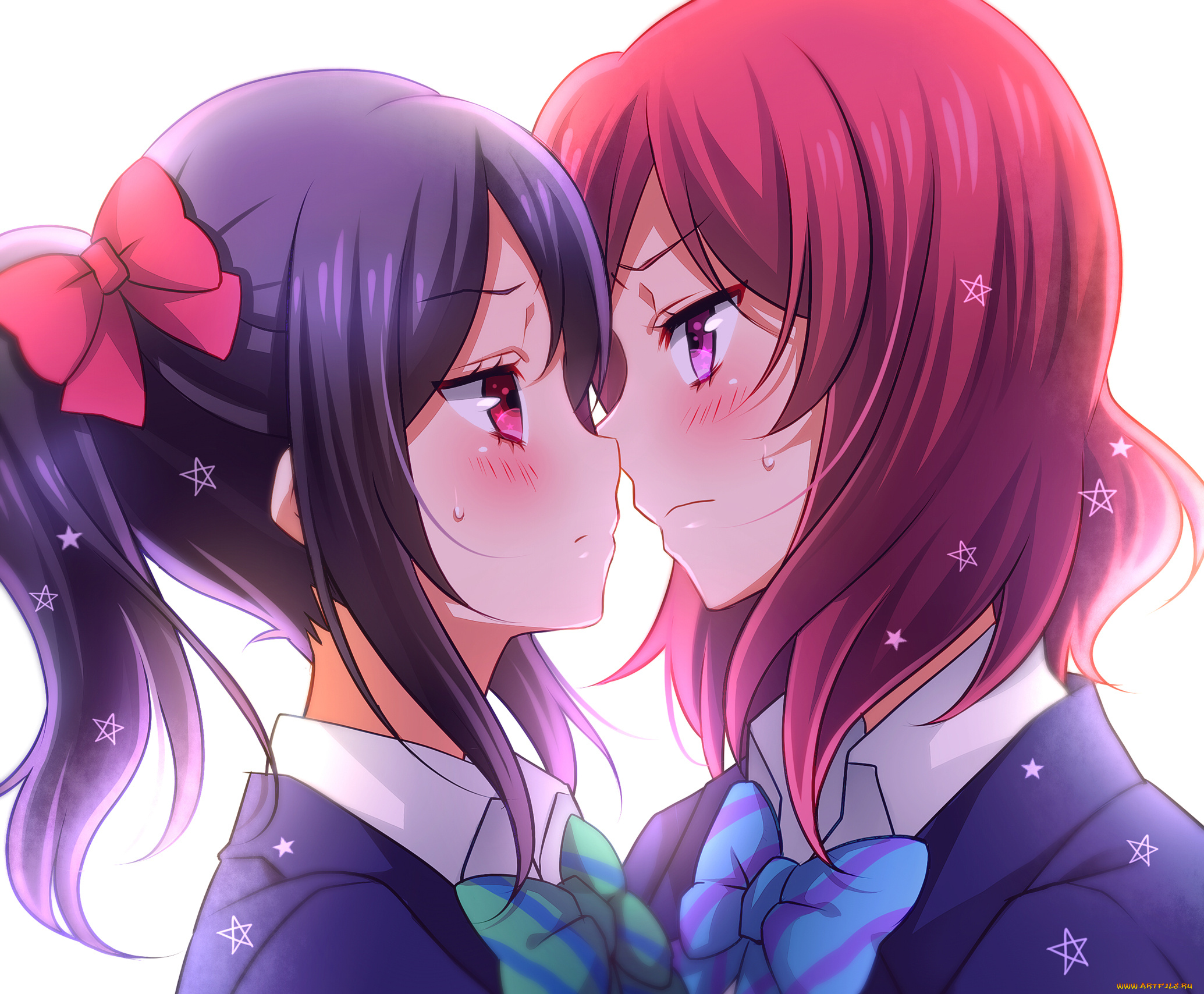 аниме, love, live, , school, idol, project, взгляд, фон, девушки